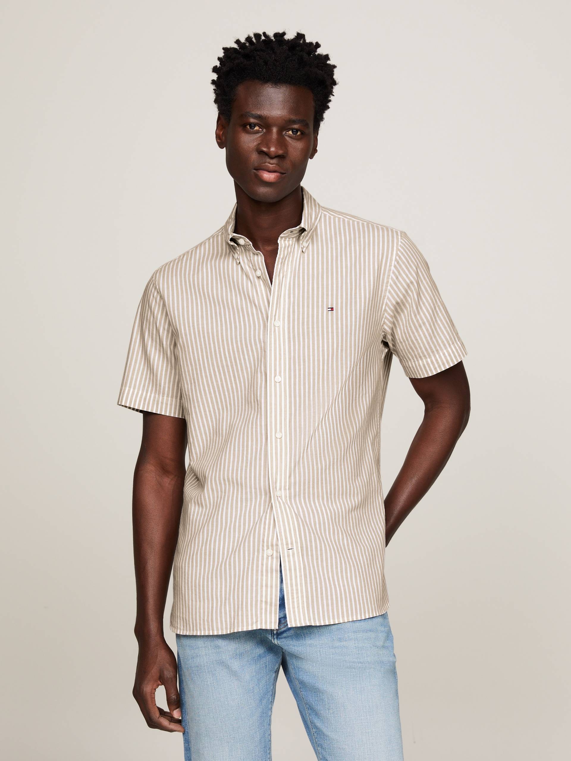 Tommy Hilfiger Kurzarmhemd »W-CO/LI CLASSIC STP RF SHIRT«, fein gestreift Tommy Hilfiger Kurzarmhemd »W-CO/LI CLASSIC STP RF SHIRT«, fein gestreift von TOMMY HILFIGER