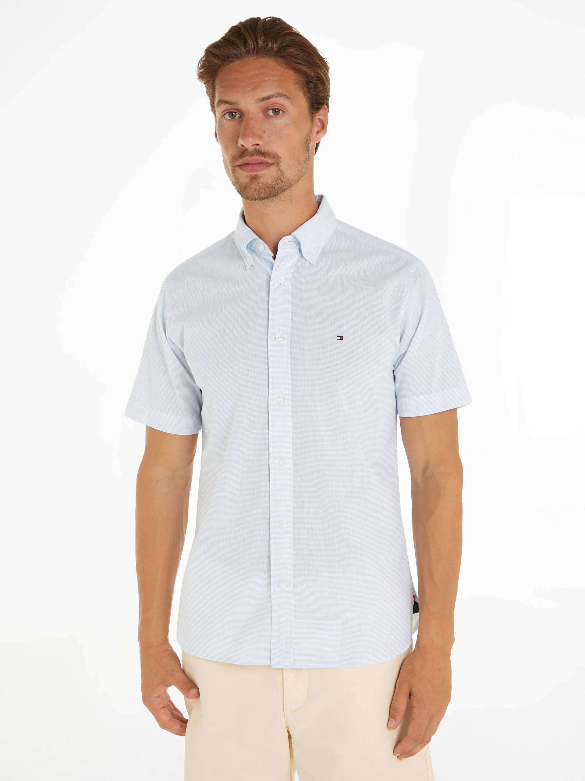 Tommy Hilfiger Kurzarmhemd »W-CO/LI FAKE SOLID RF SHIRT«, ganz fein gestreift Tommy Hilfiger Kurzarmhemd »W-CO/LI FAKE SOLID RF SHIRT«, ganz fein gestreift von TOMMY HILFIGER