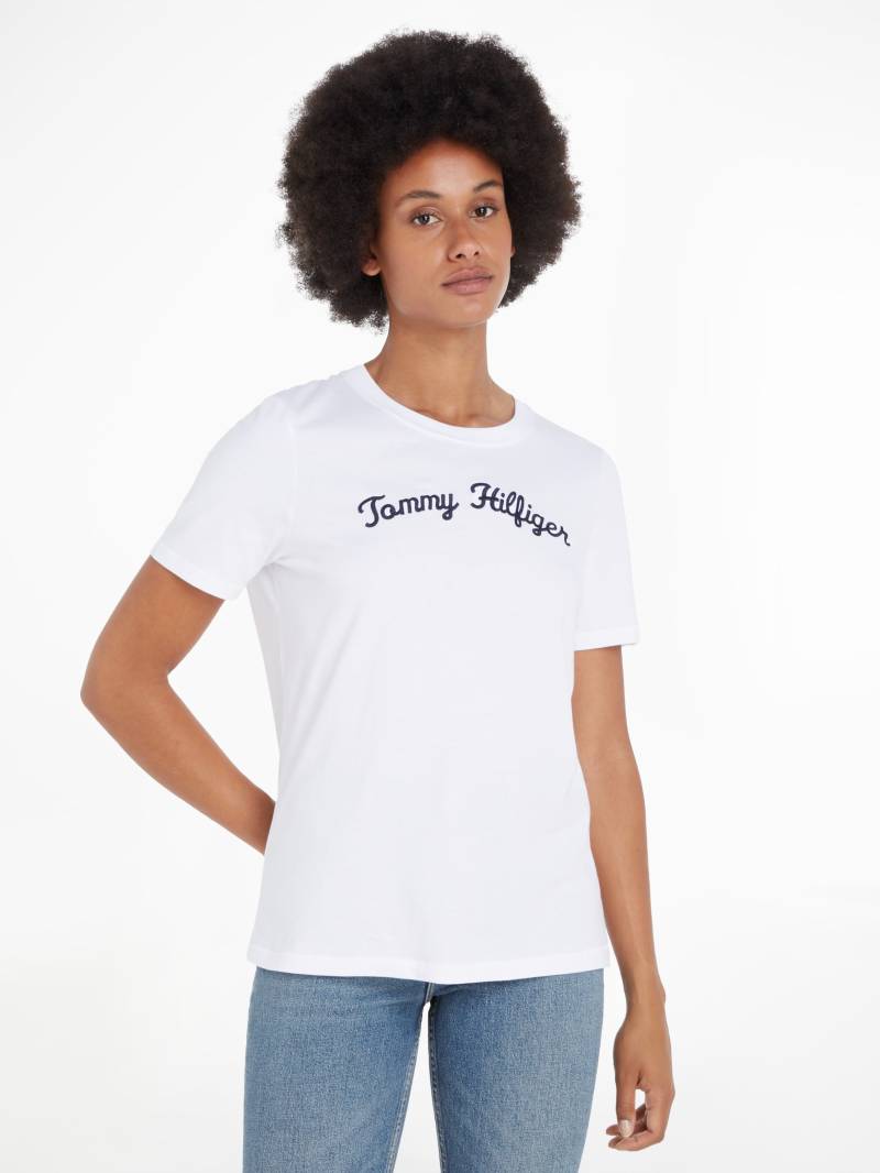 Tommy Hilfiger Kurzarmshirt »REG SCRIPT C-NK SS«, mit Tommy Hilfiger Script Logo-Schriftzug von TOMMY HILFIGER