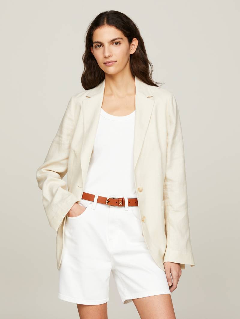 Tommy Hilfiger Kurzblazer »CASUAL LINEN REGULAR SB BLAZER«, mit Ärmelschlitz von TOMMY HILFIGER