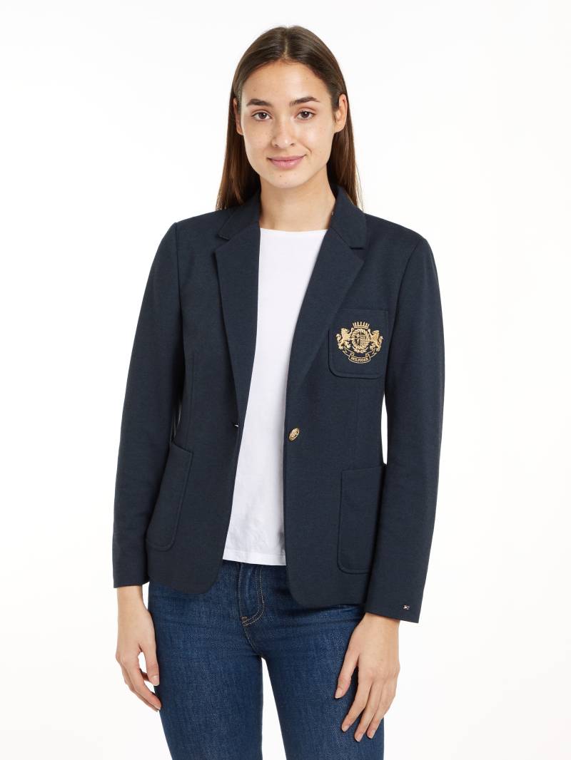 Tommy Hilfiger Kurzblazer »HERITAGE CREST SLIM SB BLAZER«, mit Logostickerei von TOMMY HILFIGER