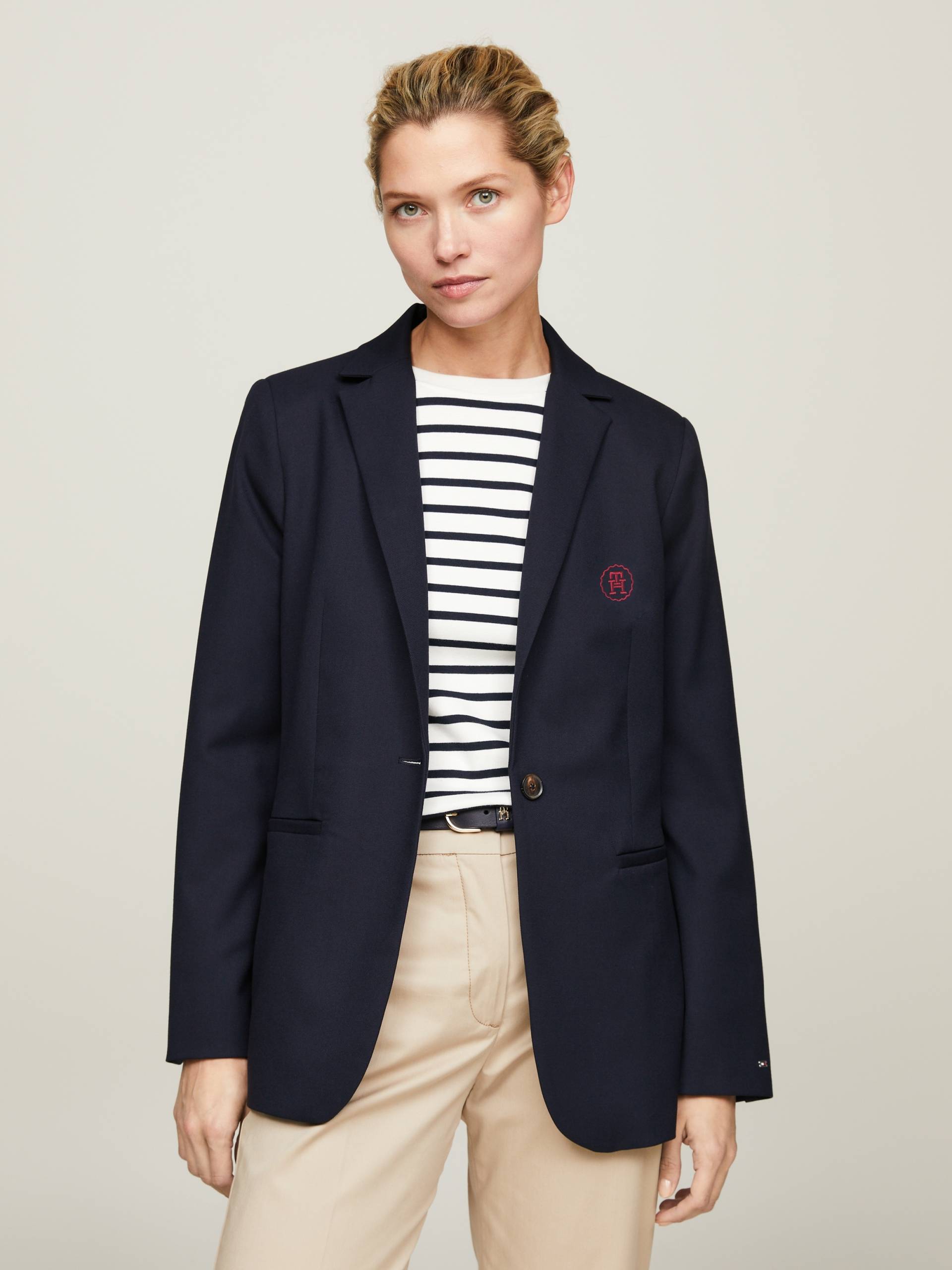 Tommy Hilfiger Longblazer »SMD CORE REGULAR SB BLAZER«, mit Logostickerei von TOMMY HILFIGER