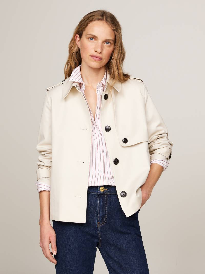 Tommy Hilfiger Kurzjacke »COTTON SB SHORT TRENCH«, mit typischen Trenchdetails von TOMMY HILFIGER