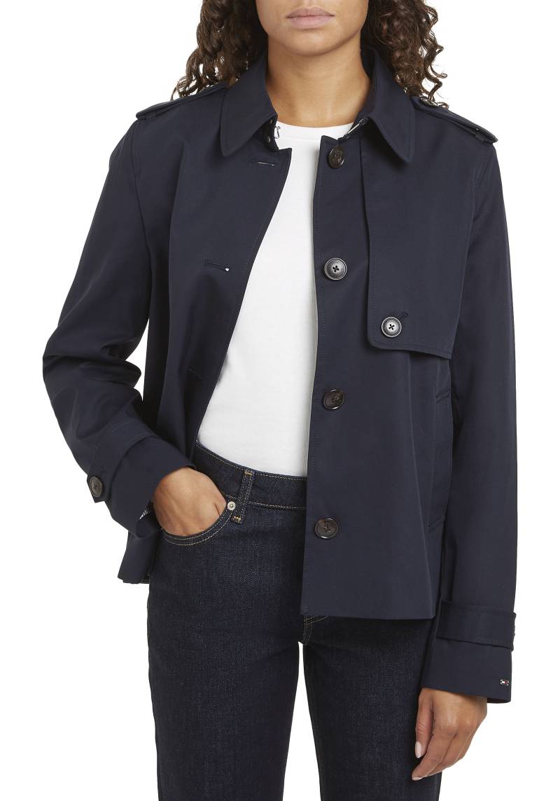 Tommy Hilfiger Kurzjacke »COTTON SB SHORT TRENCH«, mit typischen Trenchdetails von TOMMY HILFIGER