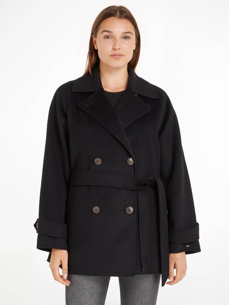 Tommy Hilfiger Kurzmantel »DF WOOL BLEND SHORT TRENCH«, mit Bindegürtel von TOMMY HILFIGER