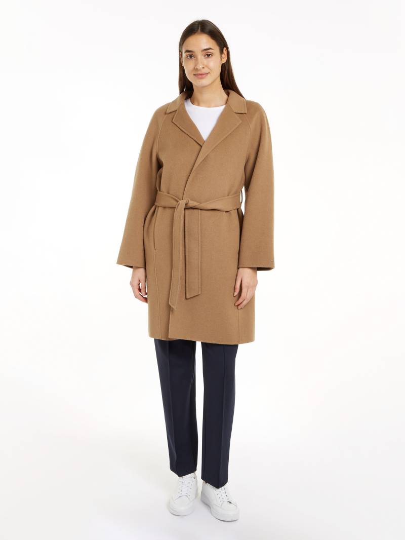 Tommy Hilfiger Kurzmantel »REG DF WOOL BELTED COAT«, mit Gürtel von TOMMY HILFIGER