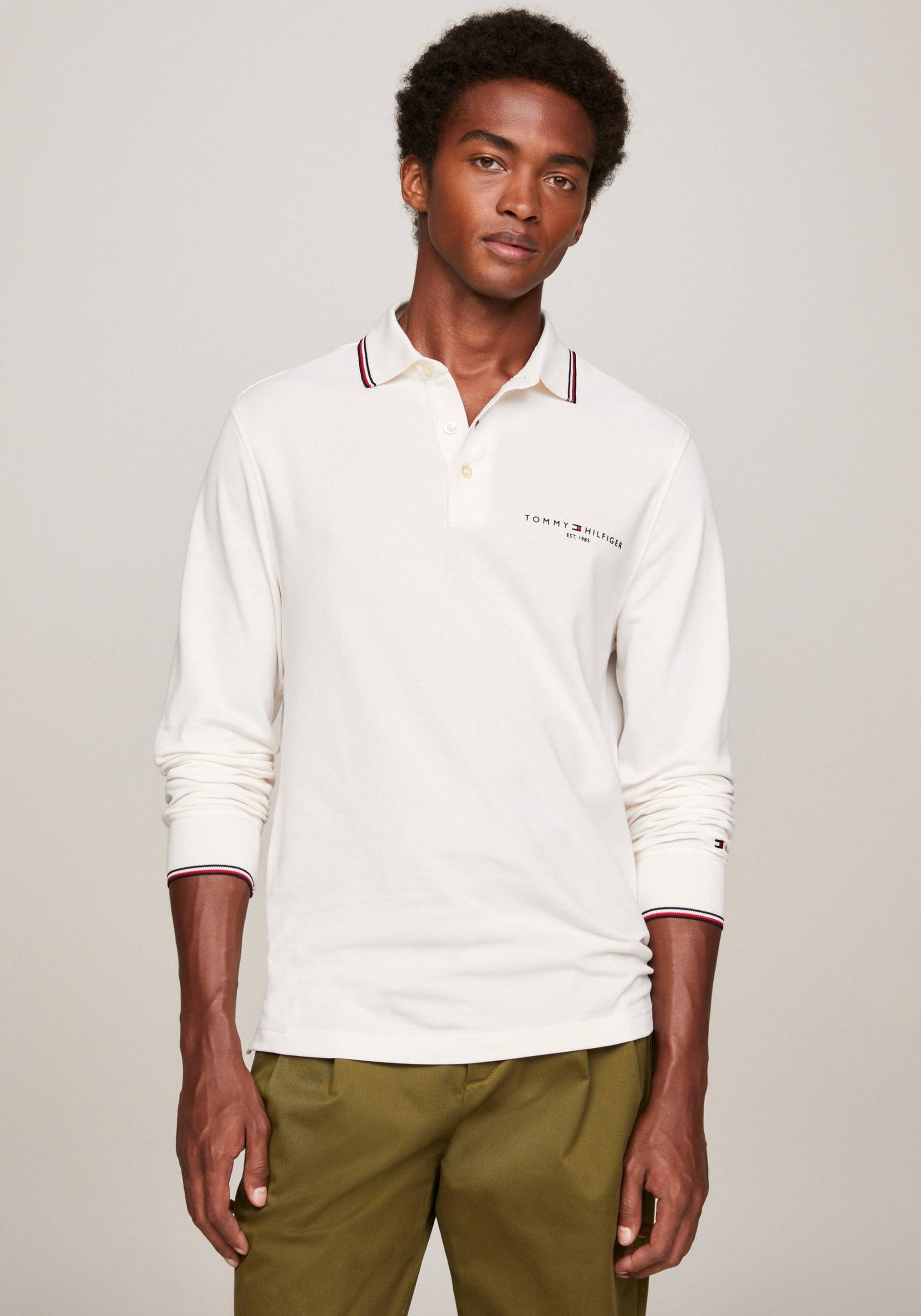 Tommy Hilfiger Langarm-Poloshirt »TIPPED PLACE L/S SLIM POLO« von TOMMY HILFIGER