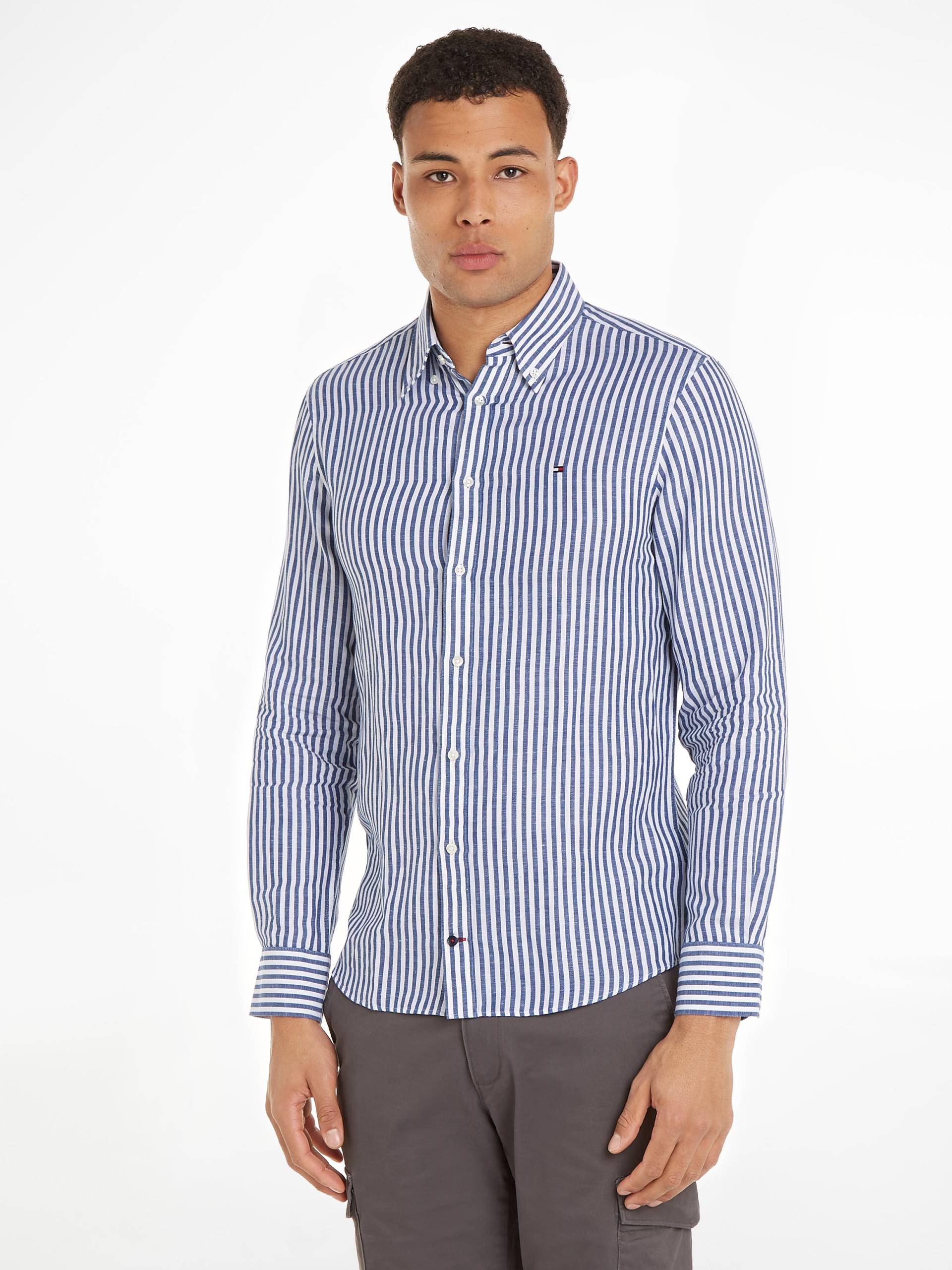 Tommy Hilfiger Langarmhemd »CL W-COTTON LINEN STRIPE SHIRT«, modisch gestreift Tommy Hilfiger Langarmhemd »CL W-COTTON LINEN STRIPE SHIRT«, modisch gestreift von TOMMY HILFIGER
