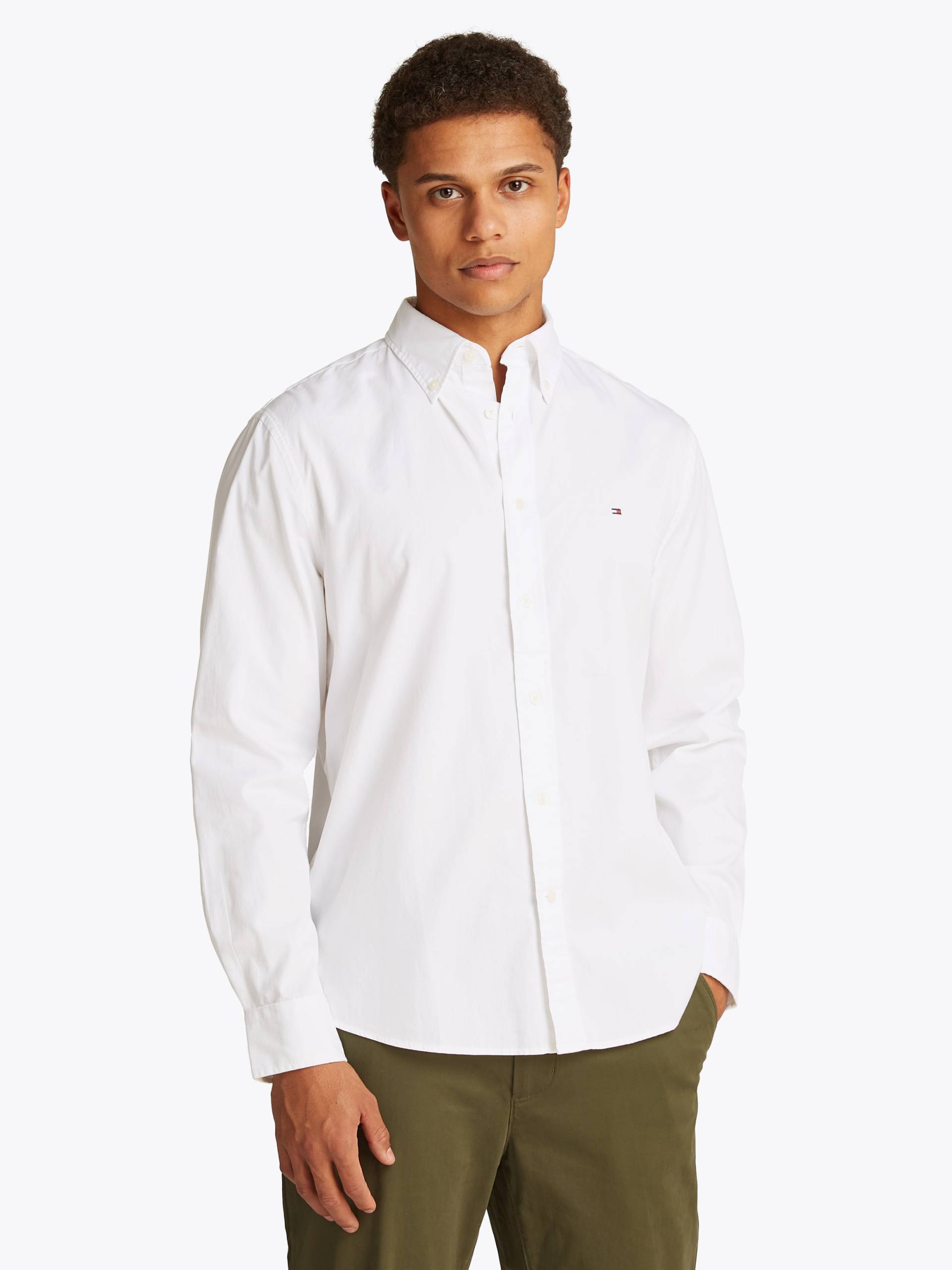 Tommy Hilfiger Langarmhemd »CORE FLEX POPLIN SOLID RF SHIRT« von TOMMY HILFIGER