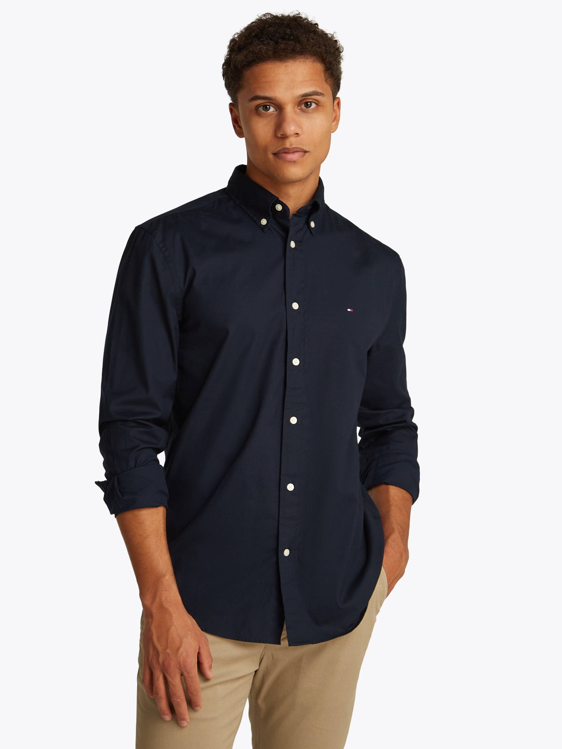 Tommy Hilfiger Langarmhemd »CORE FLEX POPLIN SOLID RF SHIRT« von TOMMY HILFIGER