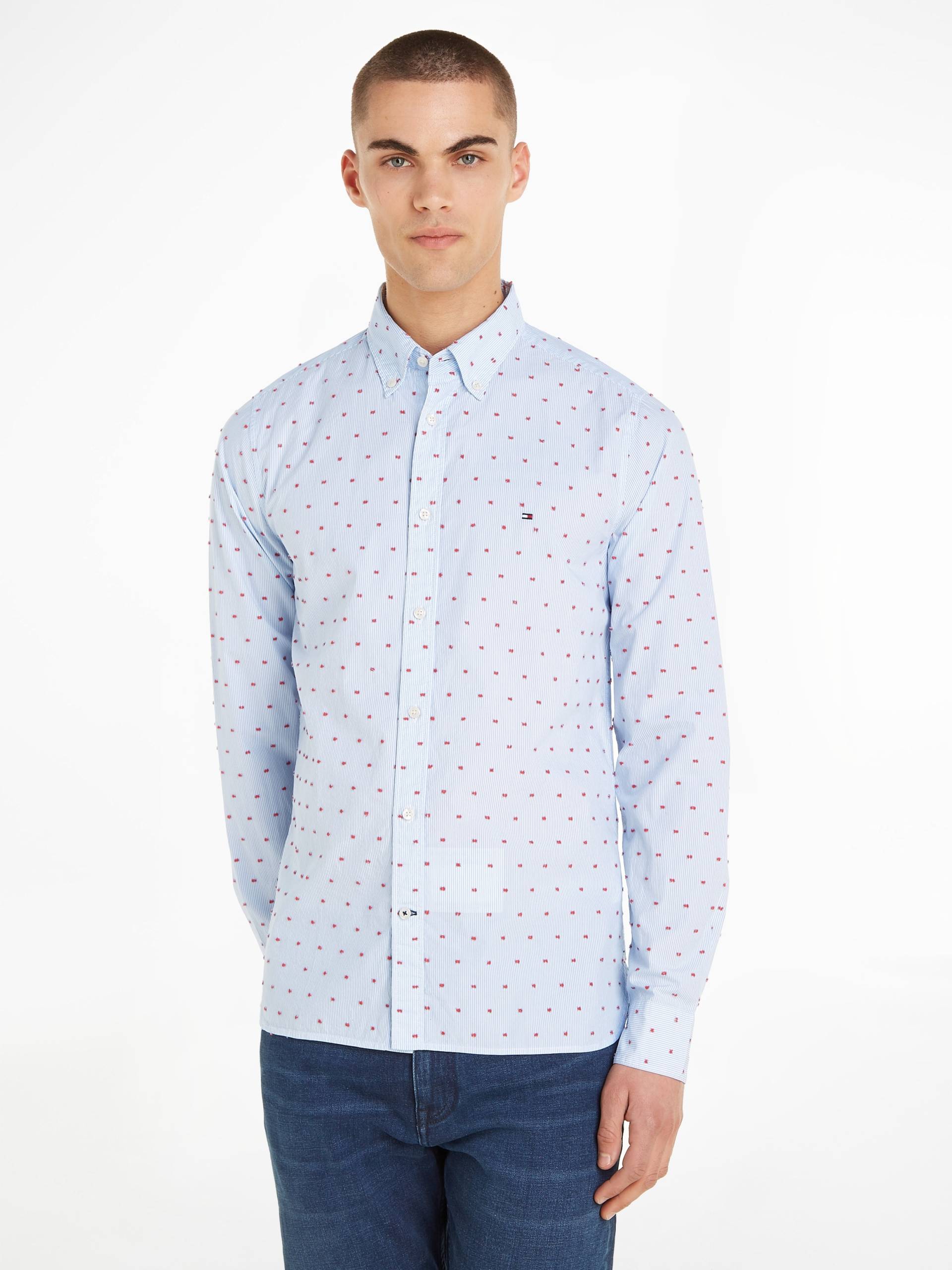 Tommy Hilfiger Langarmhemd »FIL COUPE SF SHIRT«, mit durchgehender Knopfleiste von TOMMY HILFIGER