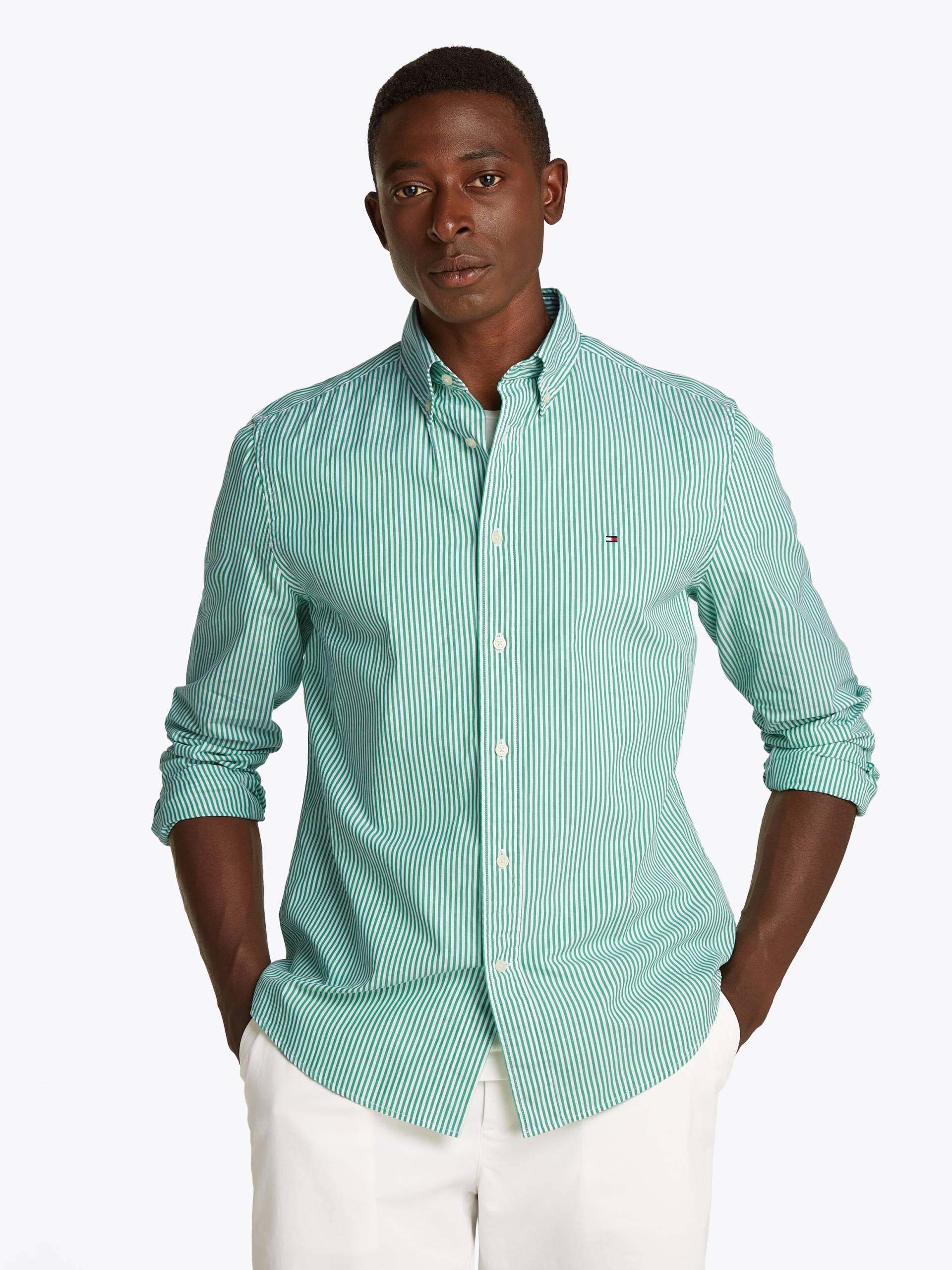 Tommy Hilfiger Langarmhemd »FLEX POPLIN CLASSIC STP RF SHIRT«, mit Sreifenmuster Tommy Hilfiger Langarmhemd »FLEX POPLIN CLASSIC STP RF SHIRT«, mit Sreifenmuster von TOMMY HILFIGER
