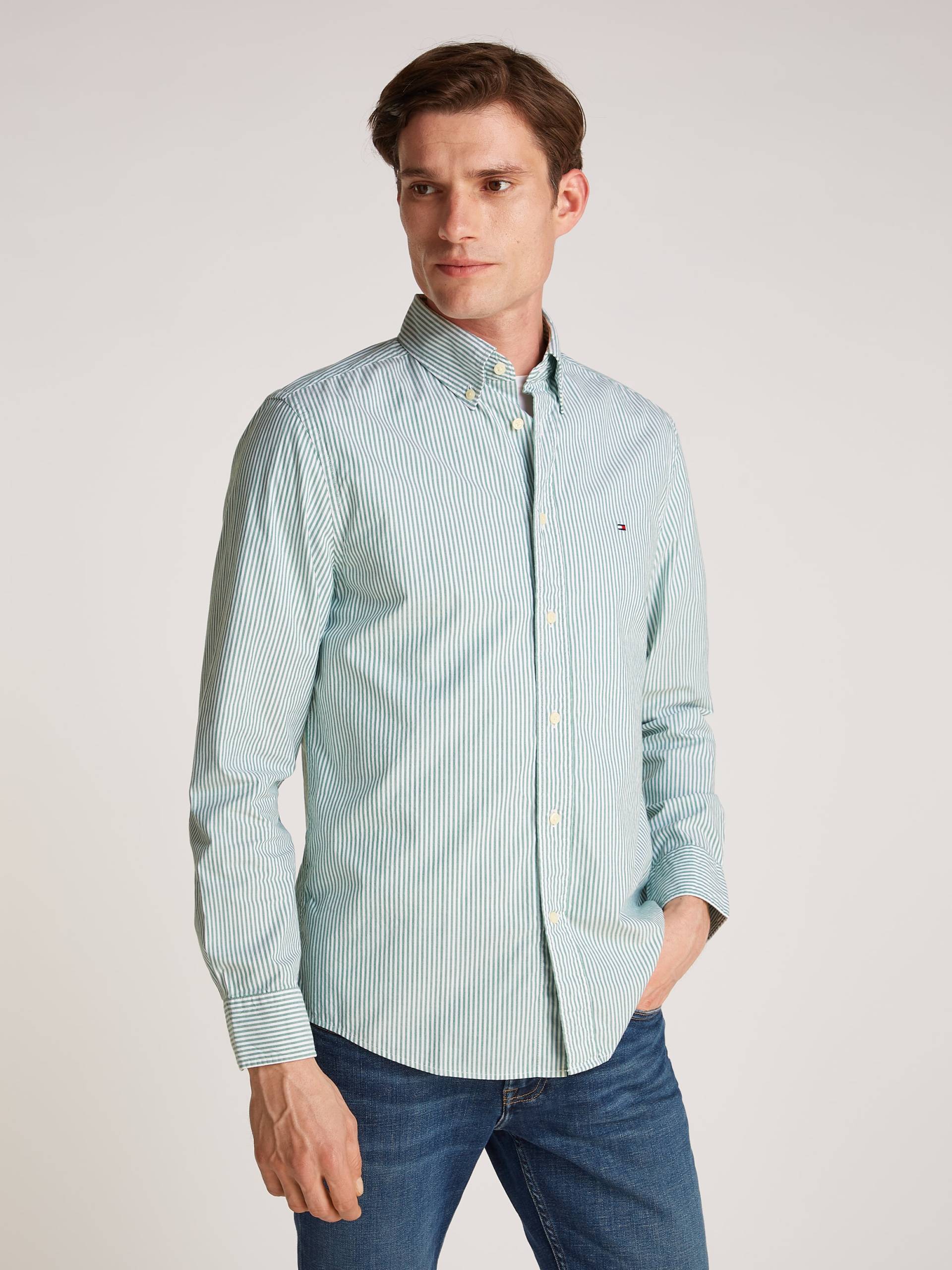 Tommy Hilfiger Langarmhemd »FLEX POPLIN CLASSIC STP RF SHIRT«, mit Sreifenmuster Tommy Hilfiger Langarmhemd »FLEX POPLIN CLASSIC STP RF SHIRT«, mit Sreifenmuster von TOMMY HILFIGER