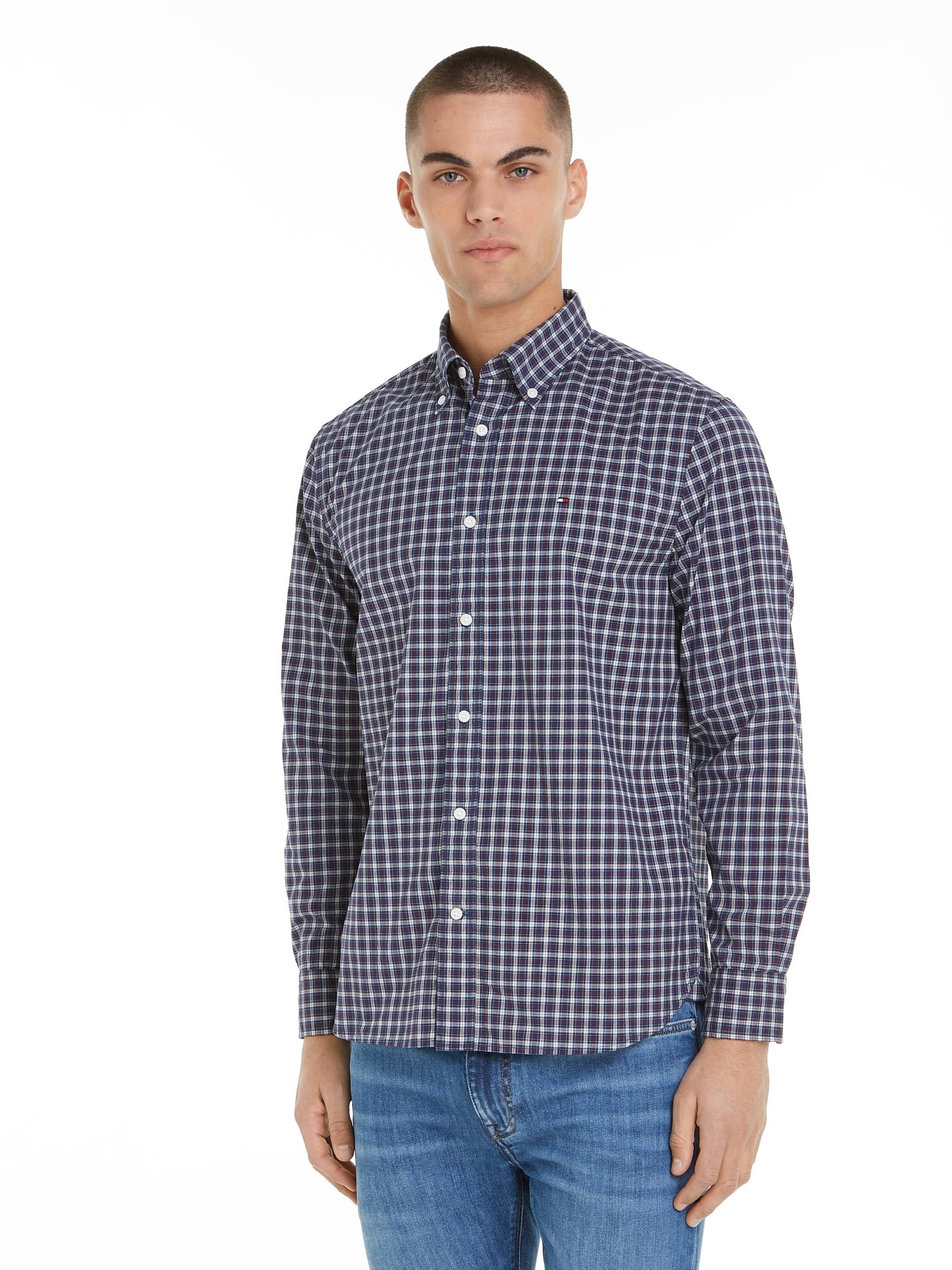 Tommy Hilfiger Langarmhemd »FLEX POPLIN MINI TARTAN RF SHIRT«, modisch kariert von TOMMY HILFIGER