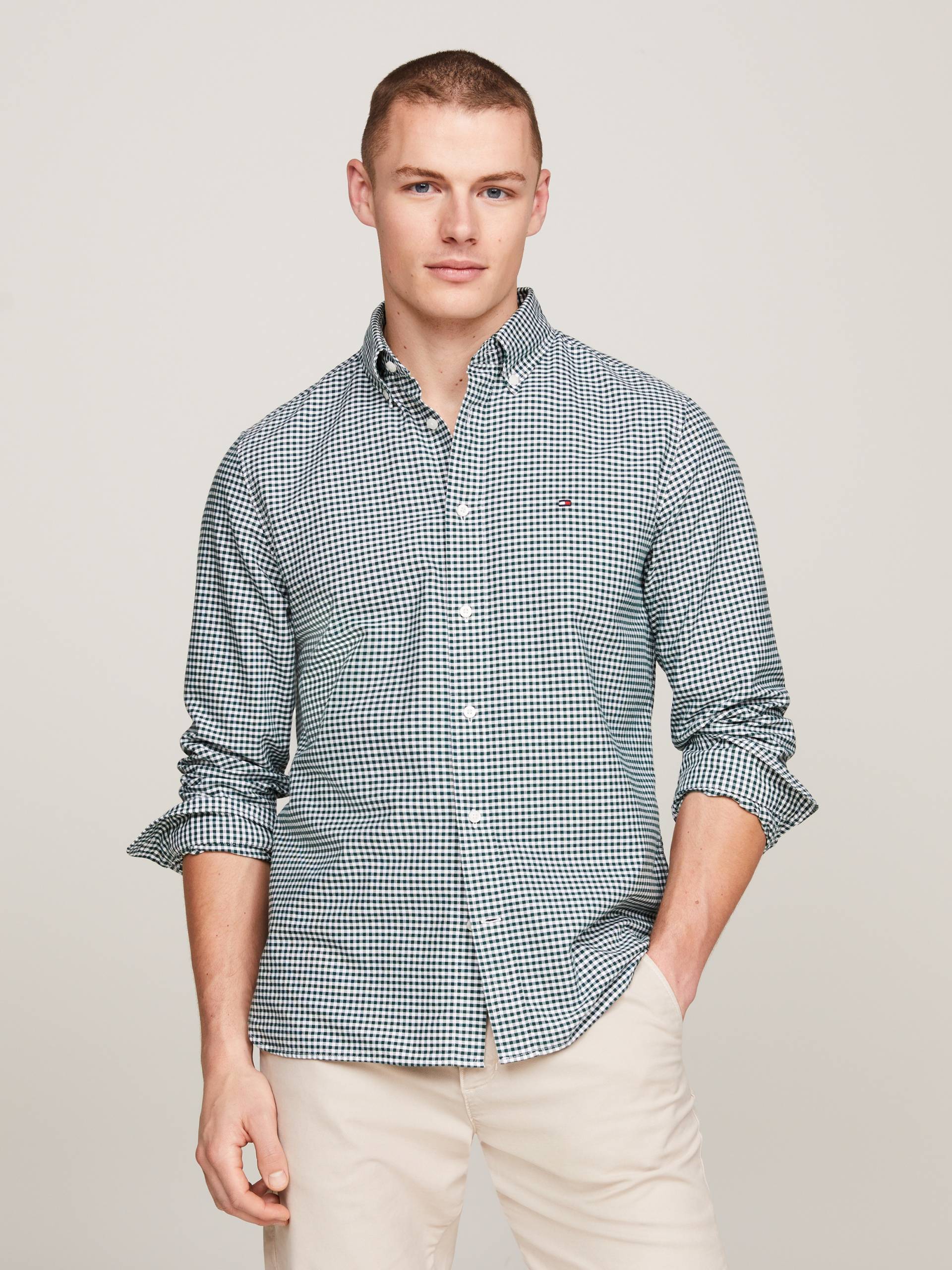 Tommy Hilfiger Langarmhemd »HERITAGE OXFORD GINGHAM RF SHIRT«, mit modischem Klein-Karomuster von TOMMY HILFIGER