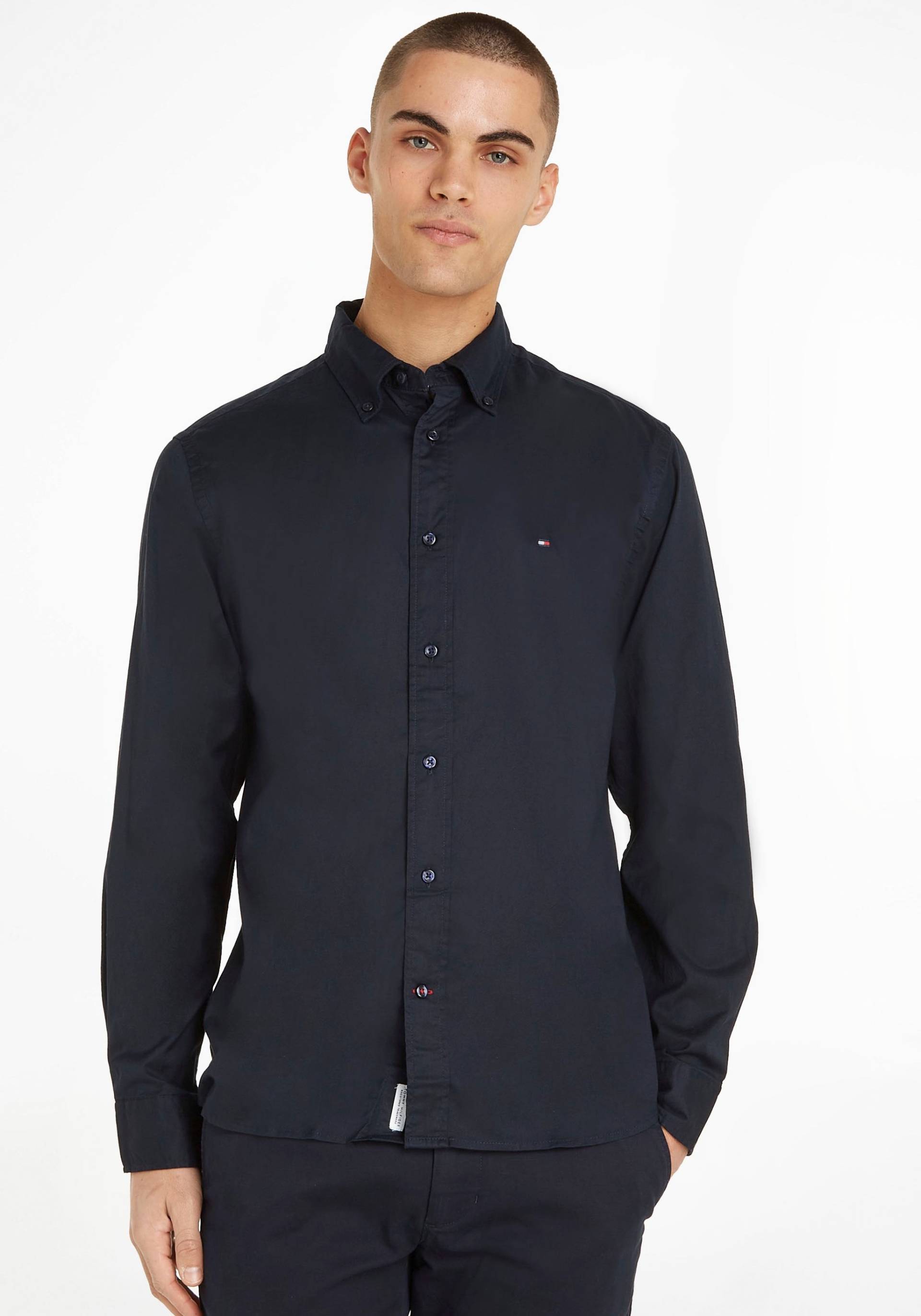 Tommy Hilfiger Langarmhemd »LA-Hemd Flex Poplin« von TOMMY HILFIGER