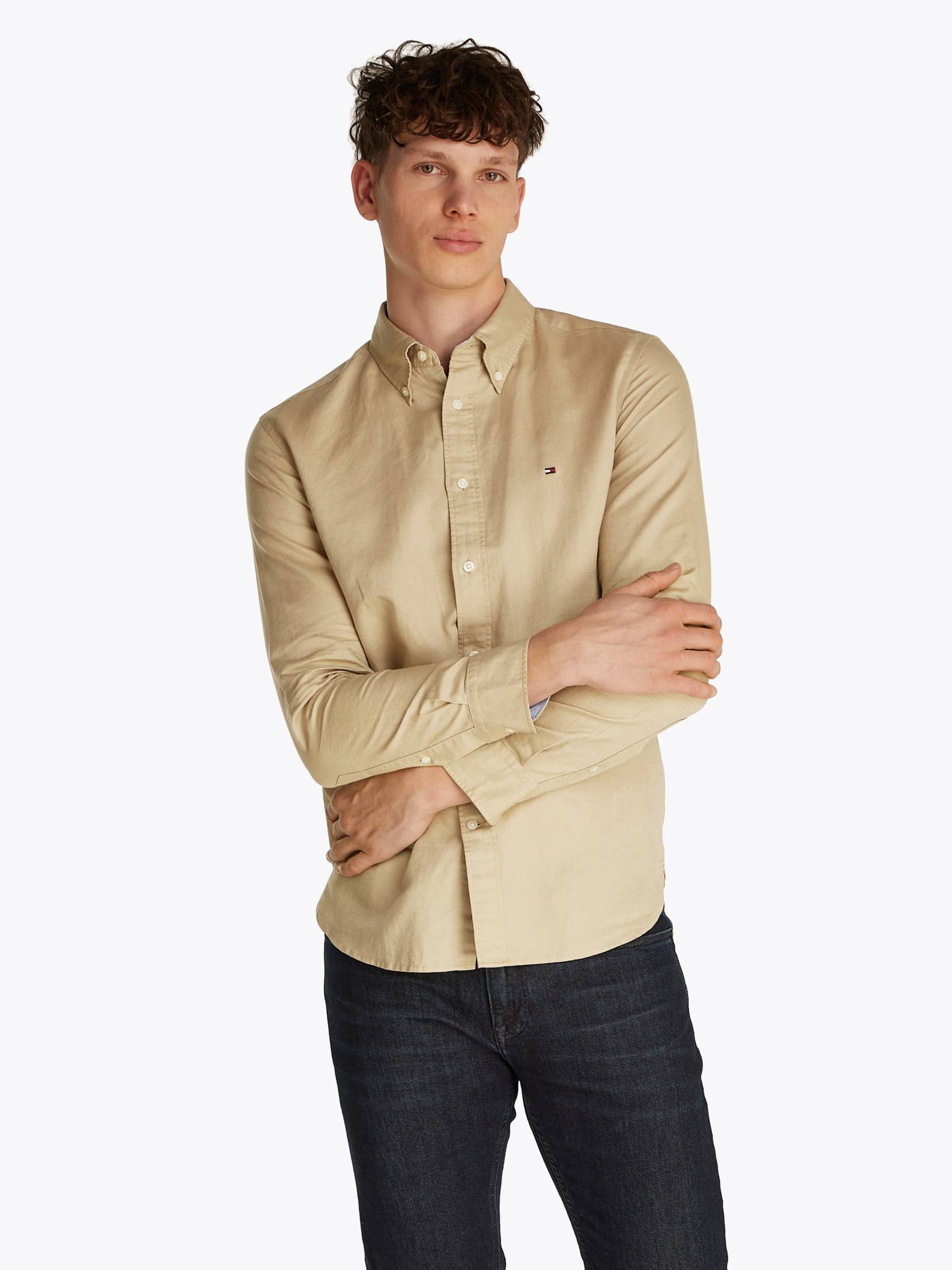 Tommy Hilfiger Langarmhemd »LINEN BLEND SOLID RF SHIRT«, mit Button-down-Kragen Tommy Hilfiger Langarmhemd »LINEN BLEND SOLID RF SHIRT«, mit Button-down-Kragen von TOMMY HILFIGER