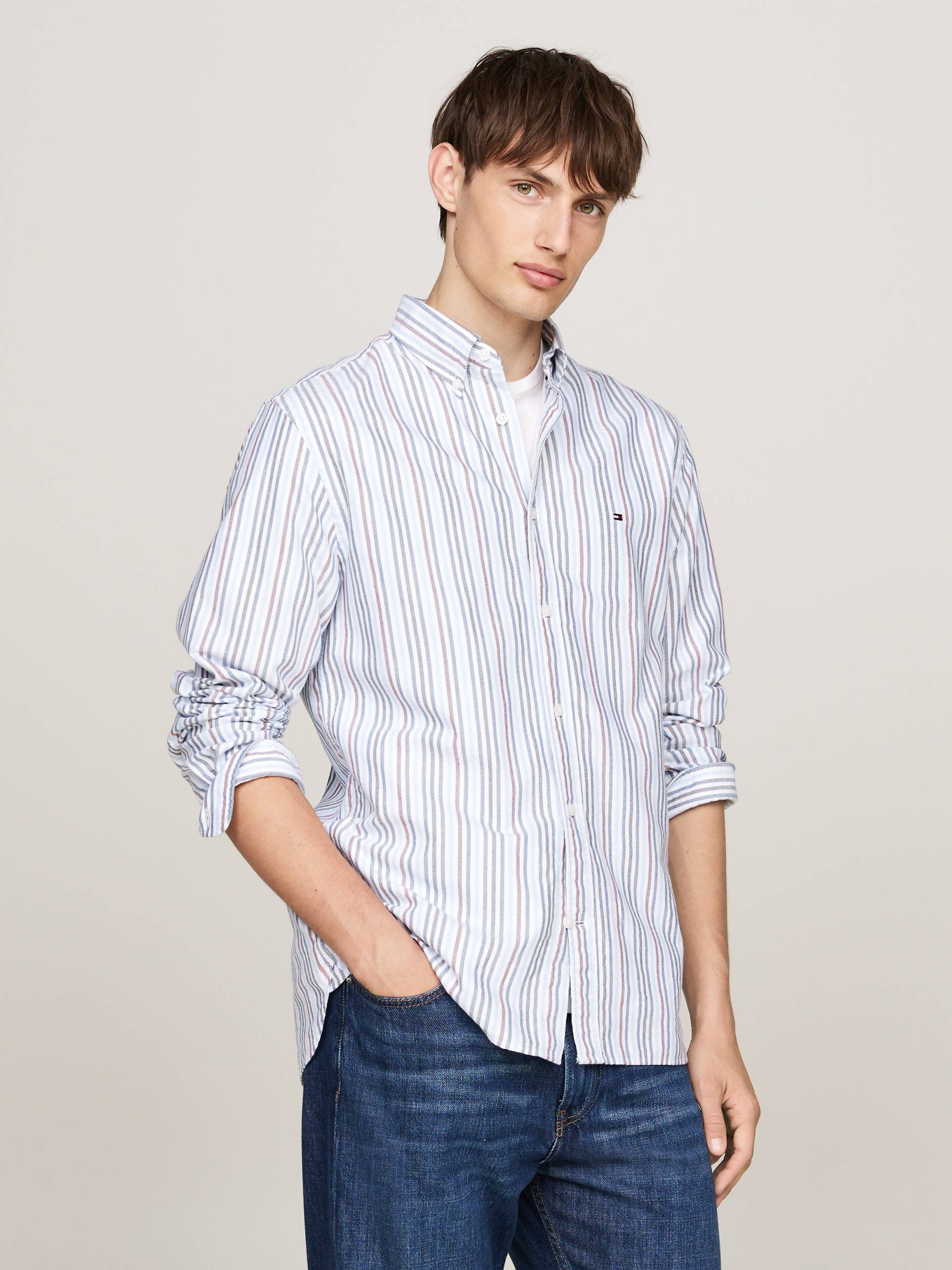 Tommy Hilfiger Langarmhemd »MULTI STRIPE OXFORD RF SHIRT« von TOMMY HILFIGER