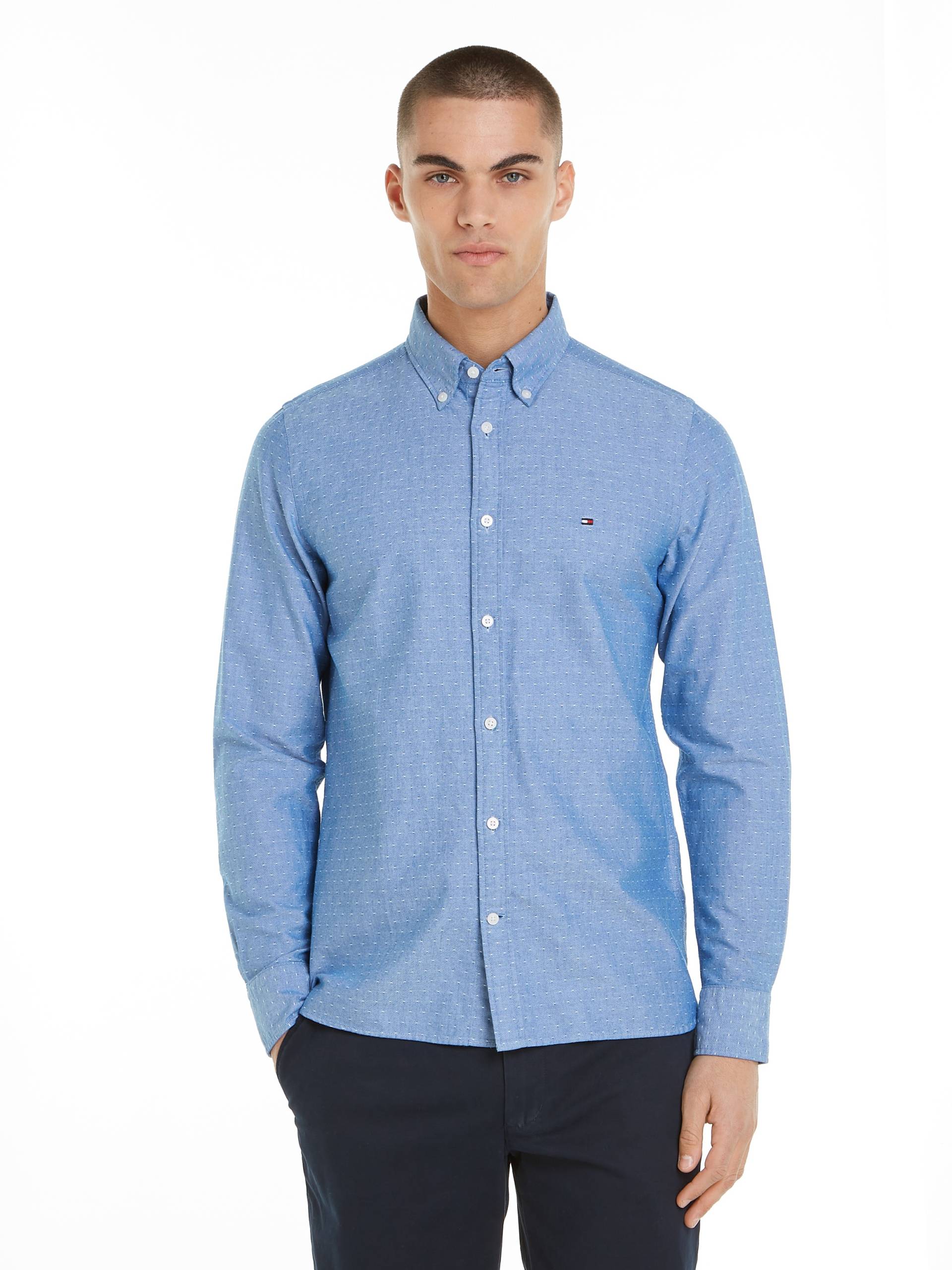 Tommy Hilfiger Langarmhemd »OXFORD DOBBY SF SHIRT« von TOMMY HILFIGER