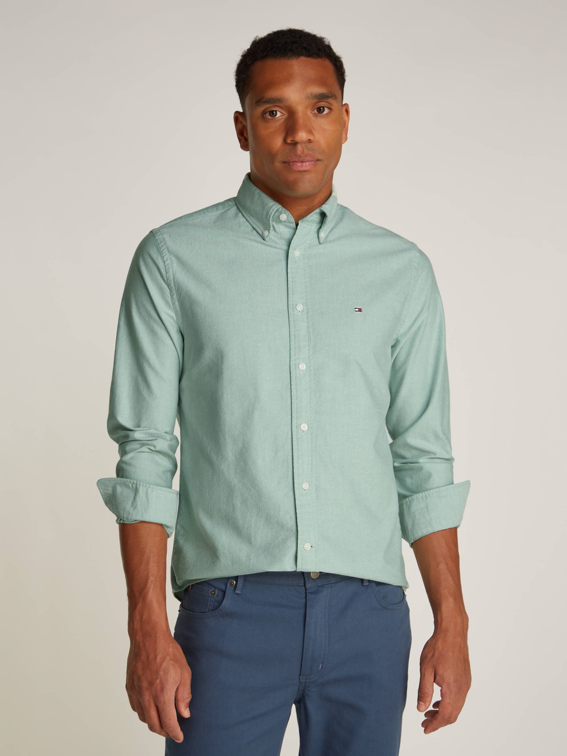 Tommy Hilfiger Langarmhemd »SOLID HERITAGE OXFORD RF SHIRT« von TOMMY HILFIGER