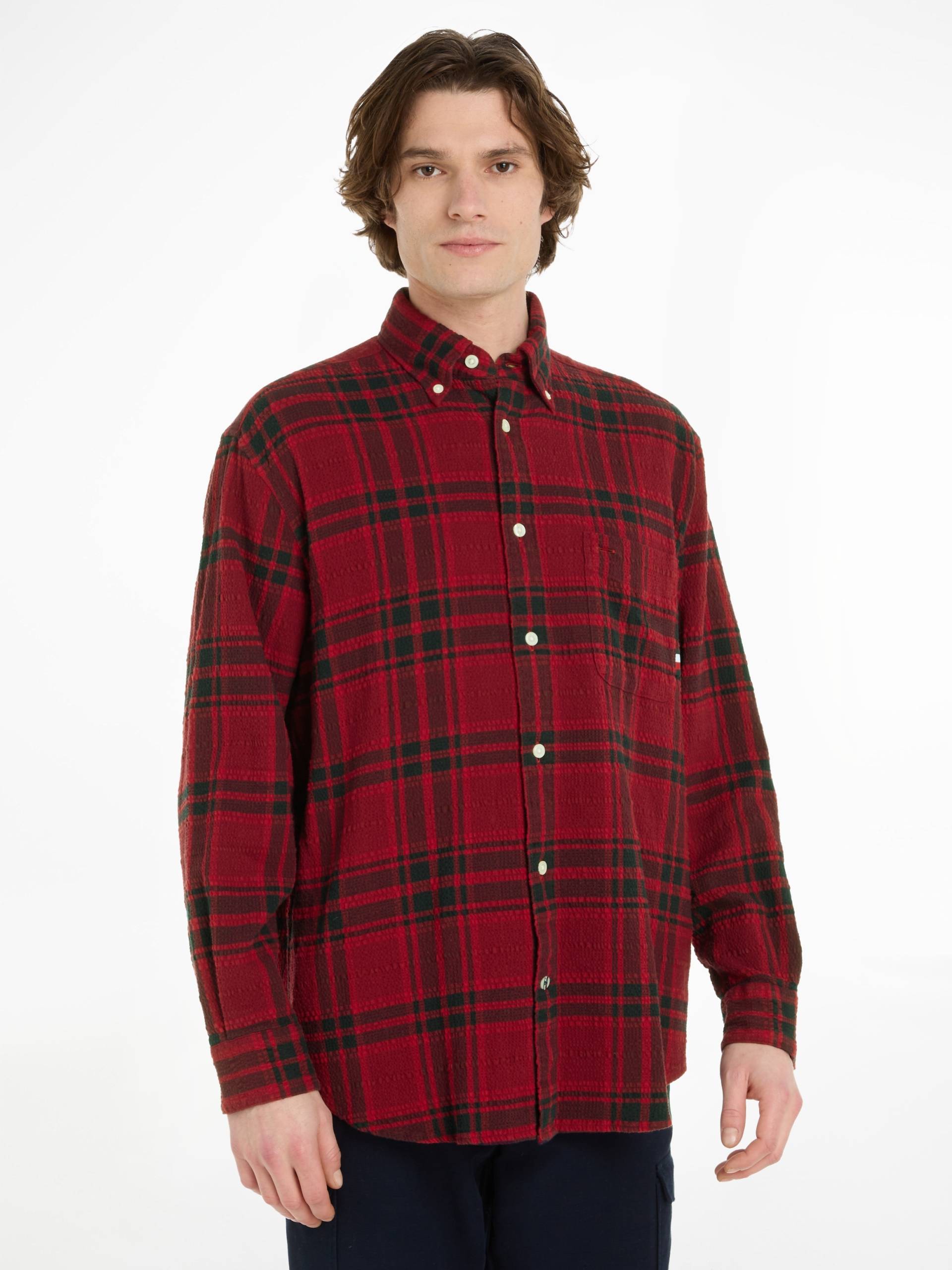 Tommy Hilfiger Langarmhemd »TONAL TARTAN SHIRT« von TOMMY HILFIGER