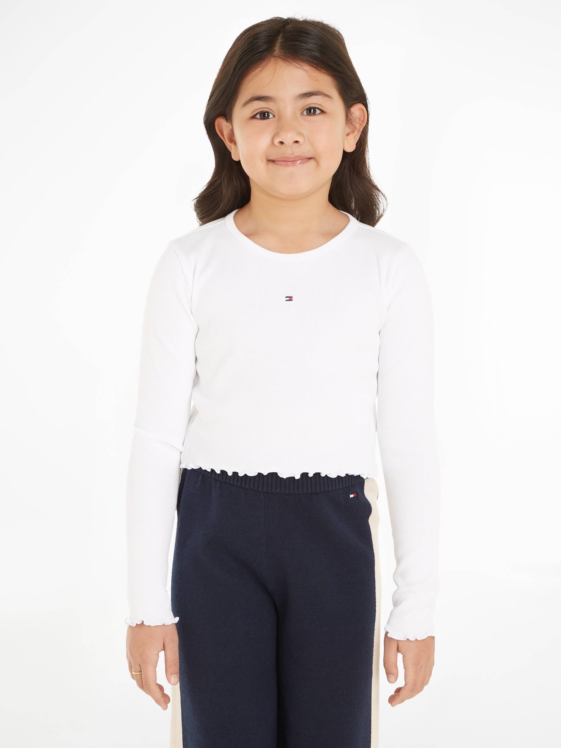 Tommy Hilfiger Langarmshirt »ESSENTIAL RIB TOP L/S«, mit Babylock Saum Tommy Hilfiger Langarmshirt »ESSENTIAL RIB TOP L/S«, mit Babylock Saum von TOMMY HILFIGER