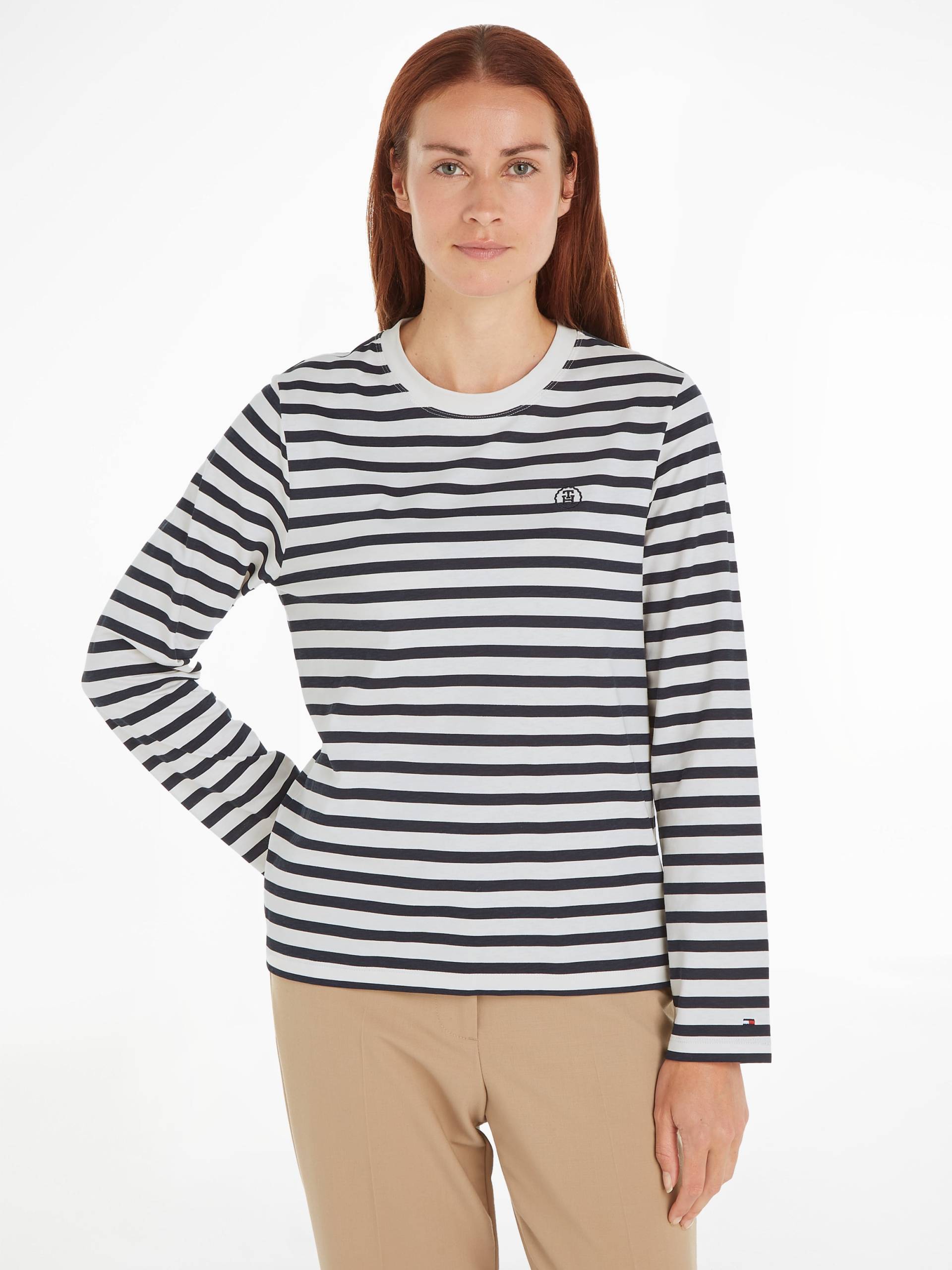 Tommy Hilfiger Langarmshirt »MODERN REG STRIPE C-NK LS«, in gestreifter Optik mit Tommy Hilfiger Markenlabel von TOMMY HILFIGER