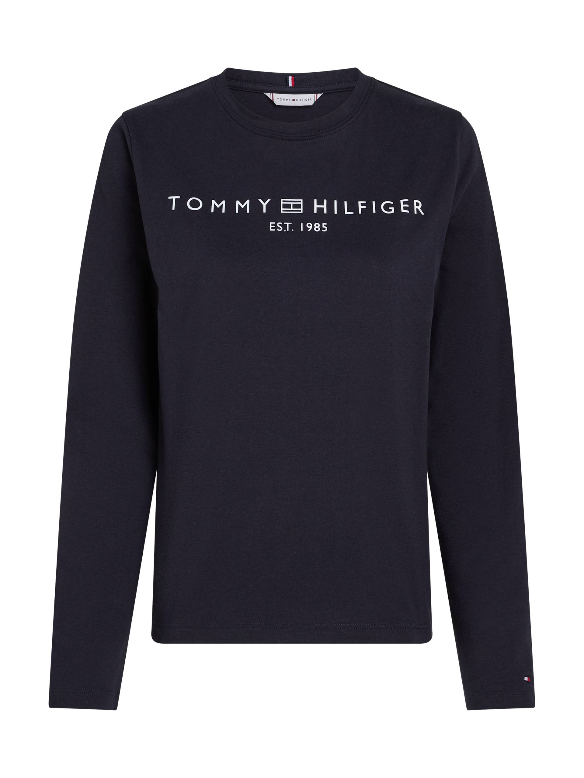 Tommy Hilfiger Langarmshirt »REG CORP LOGO C-NK LS«, mit Logoschriftzug, Rundhals von TOMMY HILFIGER