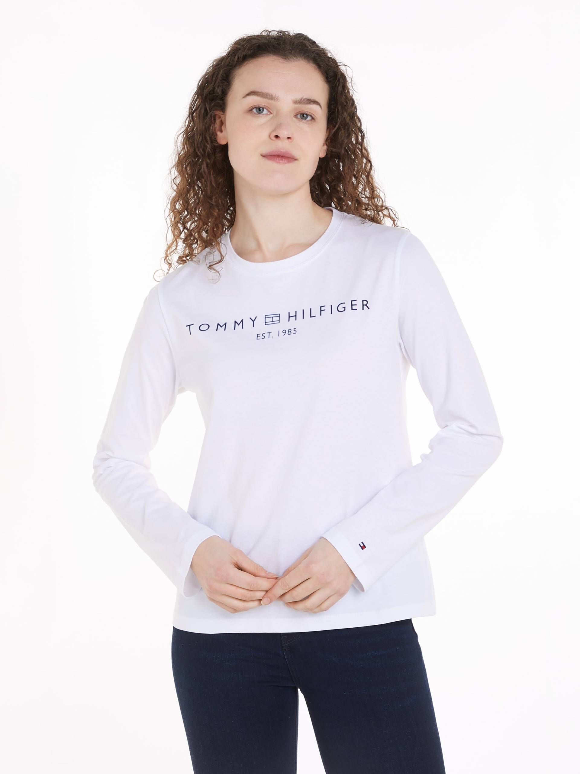 Tommy Hilfiger Langarmshirt »REG CORP LOGO C-NK LS«, mit Logoschriftzug von TOMMY HILFIGER