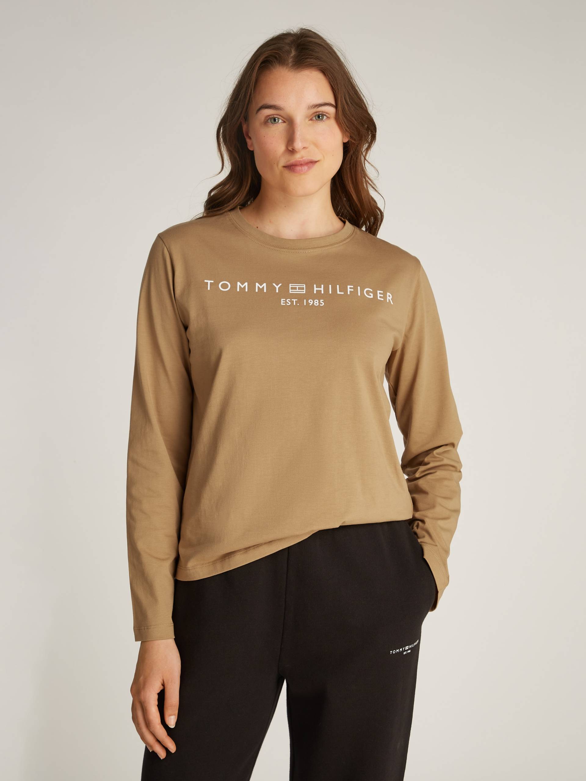 Tommy Hilfiger Langarmshirt »REG CORP LOGO C-NK LS«, mit Logoschriftzug von TOMMY HILFIGER