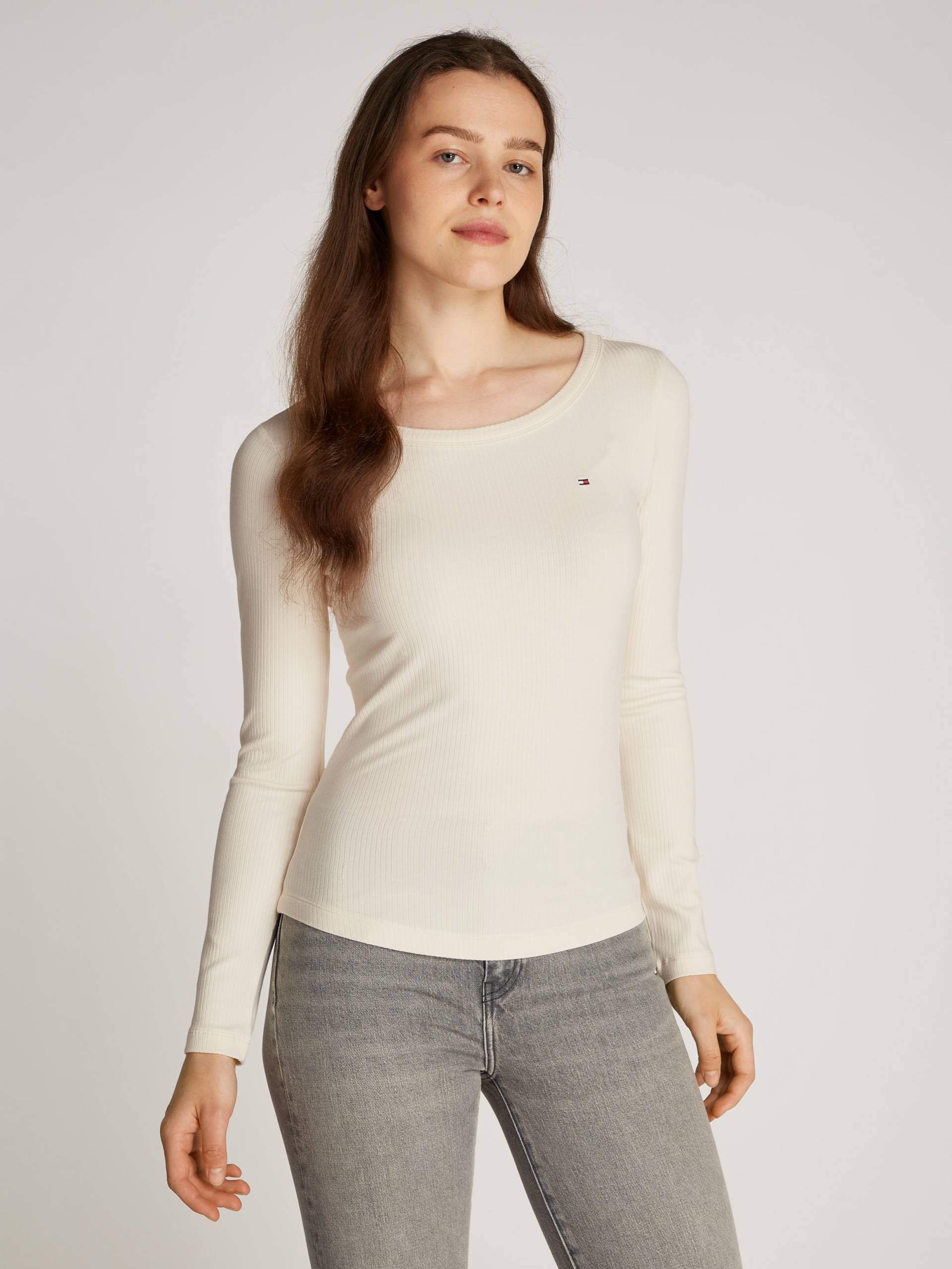 Tommy Hilfiger Langarmshirt »SLIM 5X2 RIB O-NK LS«, mit Struktur von TOMMY HILFIGER