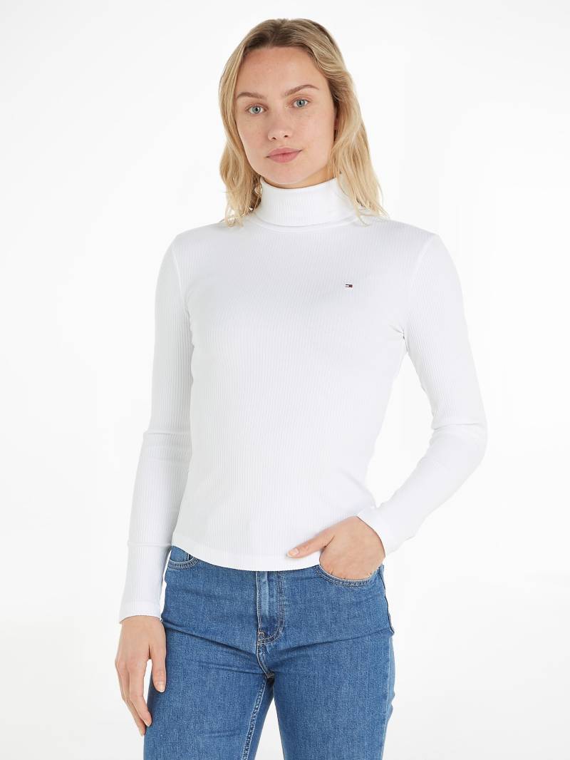 Tommy Hilfiger Langarmshirt »SLIM 5X2 RIB ROLL-NK LS«, mit gerippter Struktur von TOMMY HILFIGER