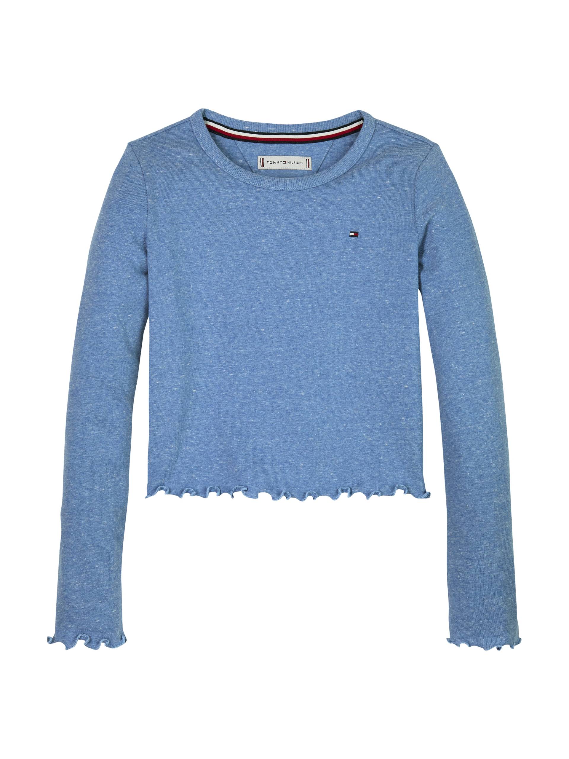 Tommy Hilfiger Langarmshirt »SLUB KNIT TOP LS«, mit gewelltem Saum von TOMMY HILFIGER