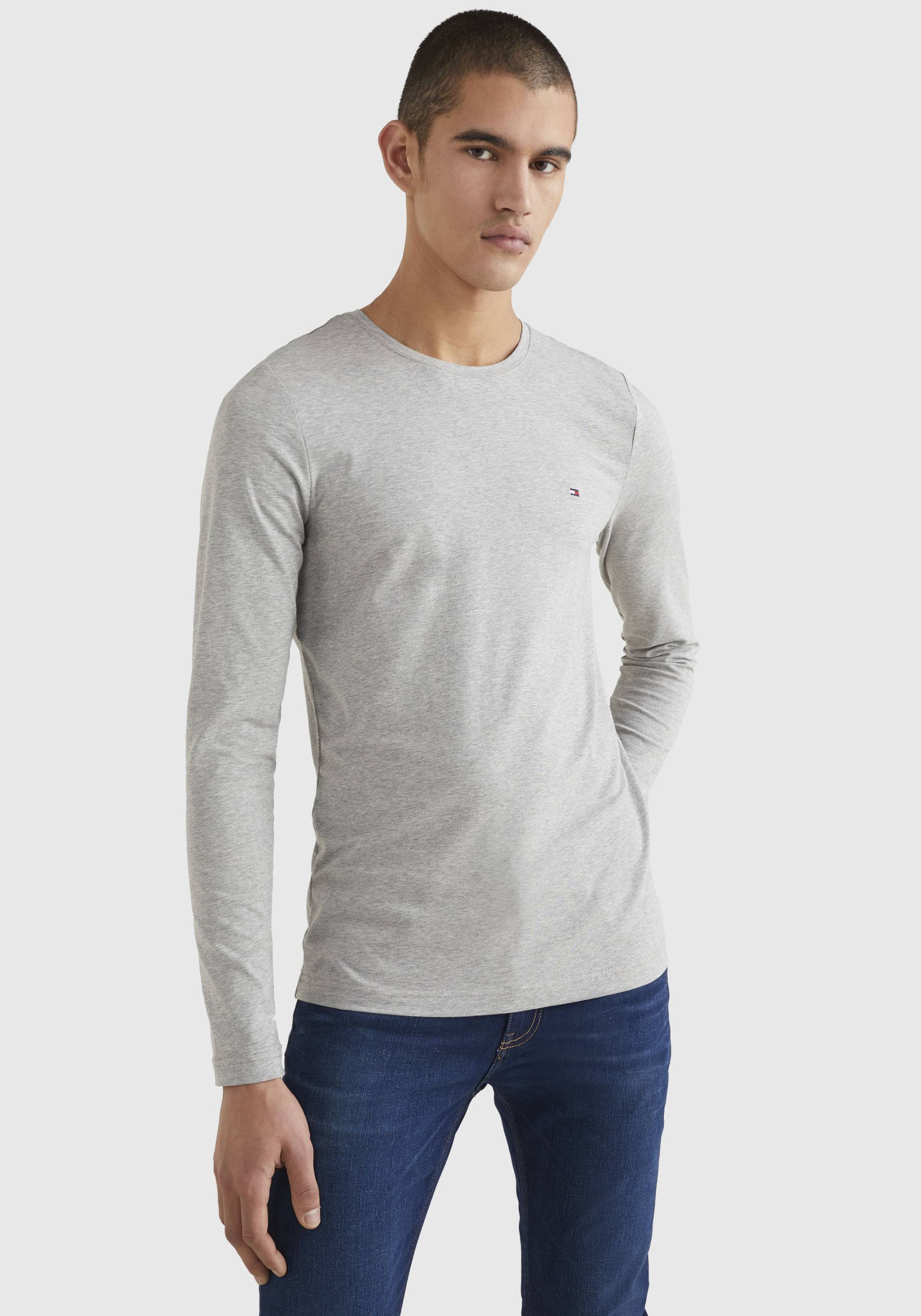 Tommy Hilfiger Langarmshirt »STRETCH SLIM FIT LONG SLEEVE«, aus biologischem Baumwollstretch von TOMMY HILFIGER