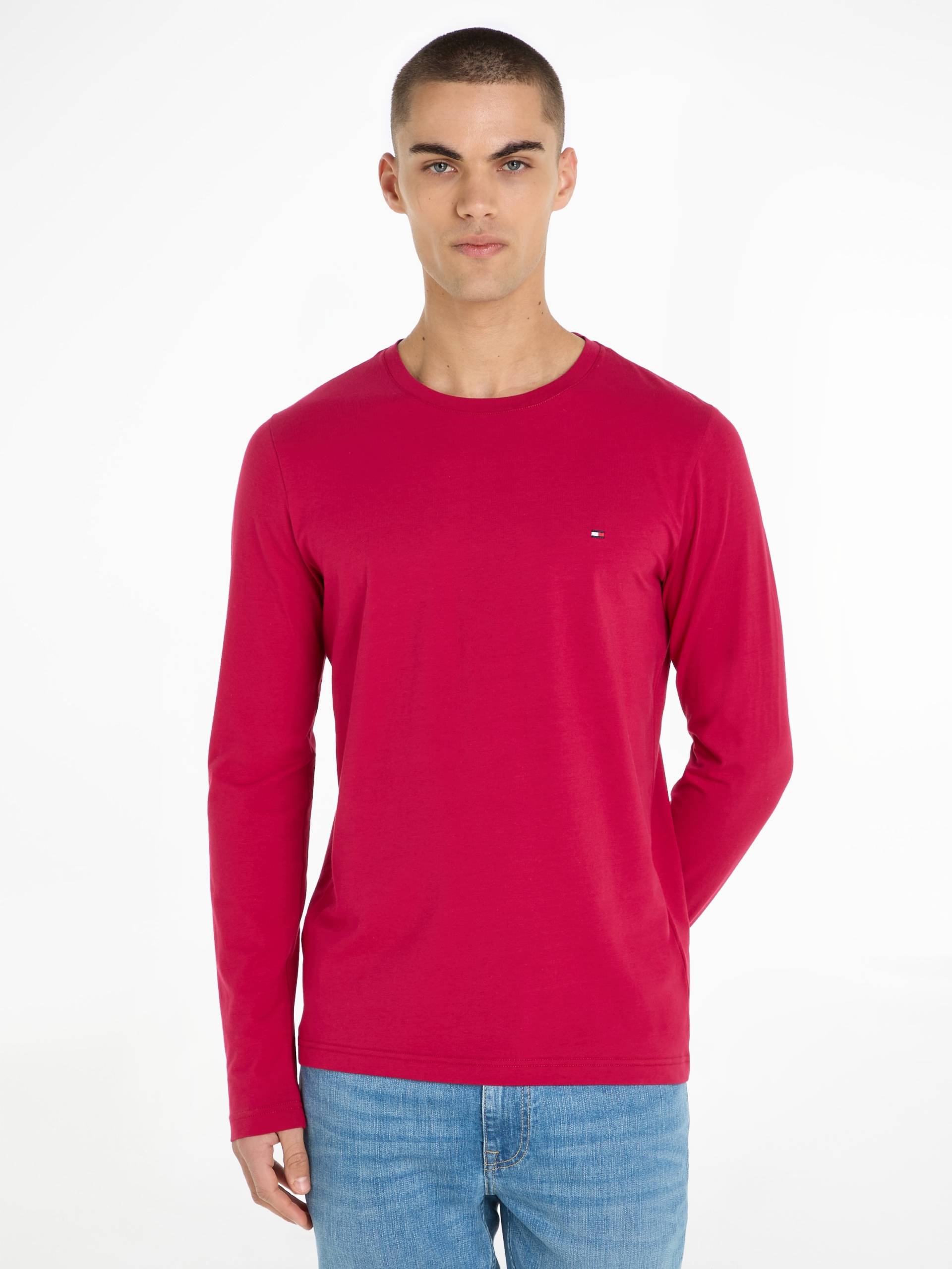 Tommy Hilfiger Langarmshirt »STRETCH SLIM FIT LONG SLEEVE«, aus biologischem Baumwollstretch von TOMMY HILFIGER