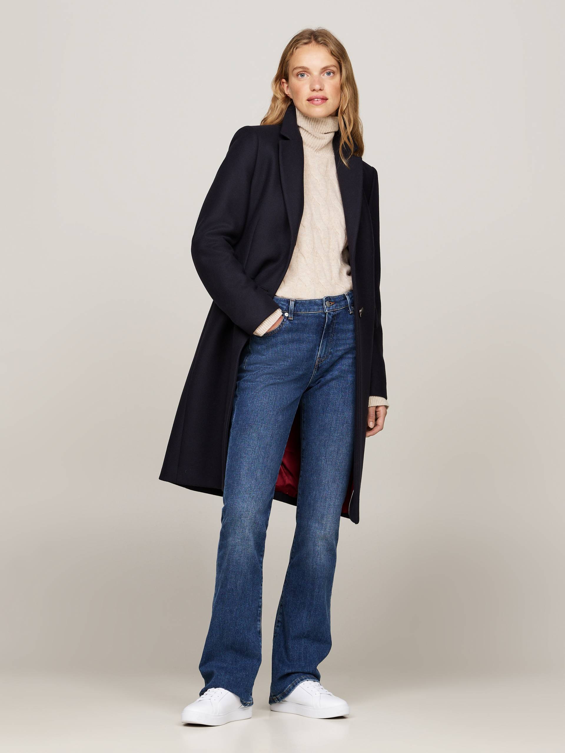 Tommy Hilfiger Langmantel, mit Logoprägung Tommy Hilfiger Langmantel, mit Logoprägung von TOMMY HILFIGER