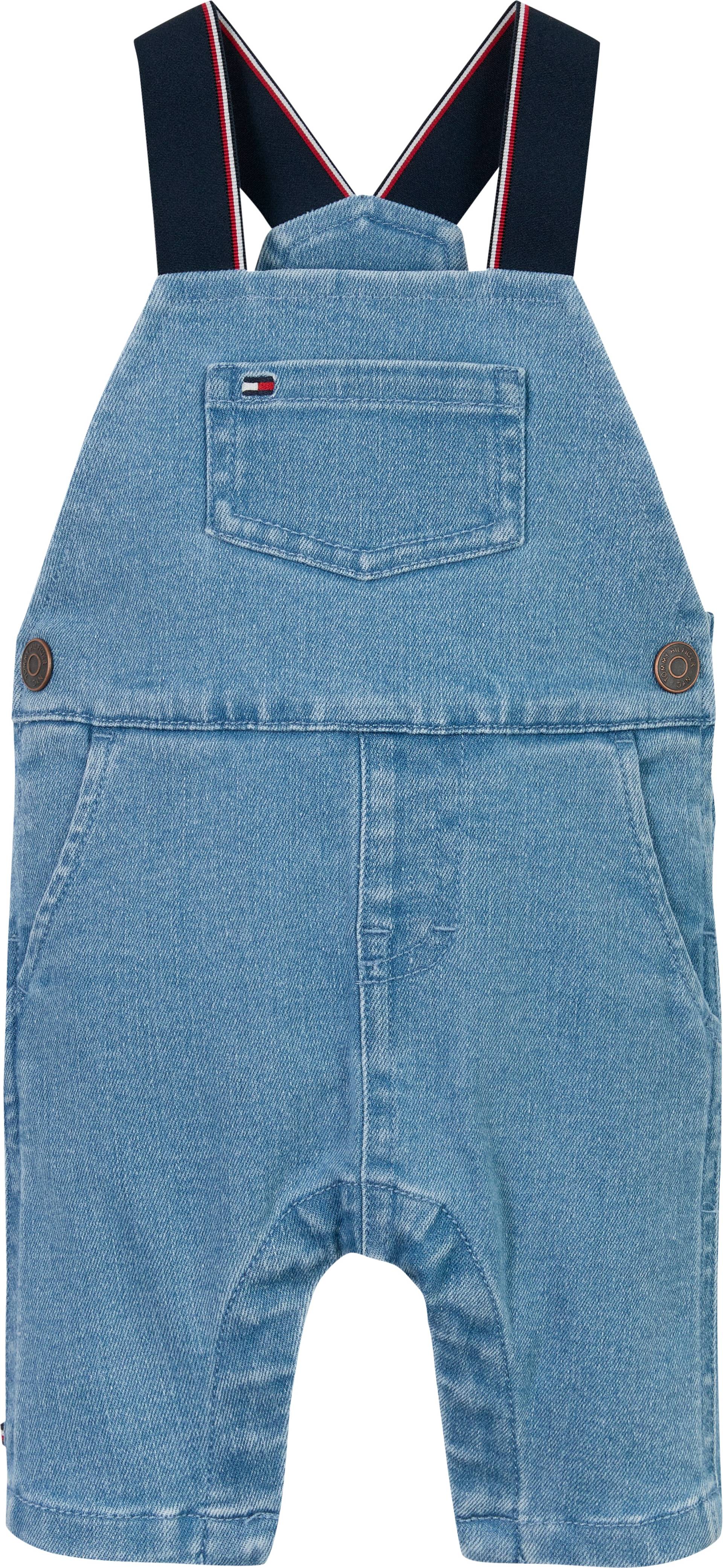 Tommy Hilfiger Latzhose »DENIM DUNGAREE«, mit Logostickereien, mit Knopfverschluss von TOMMY HILFIGER