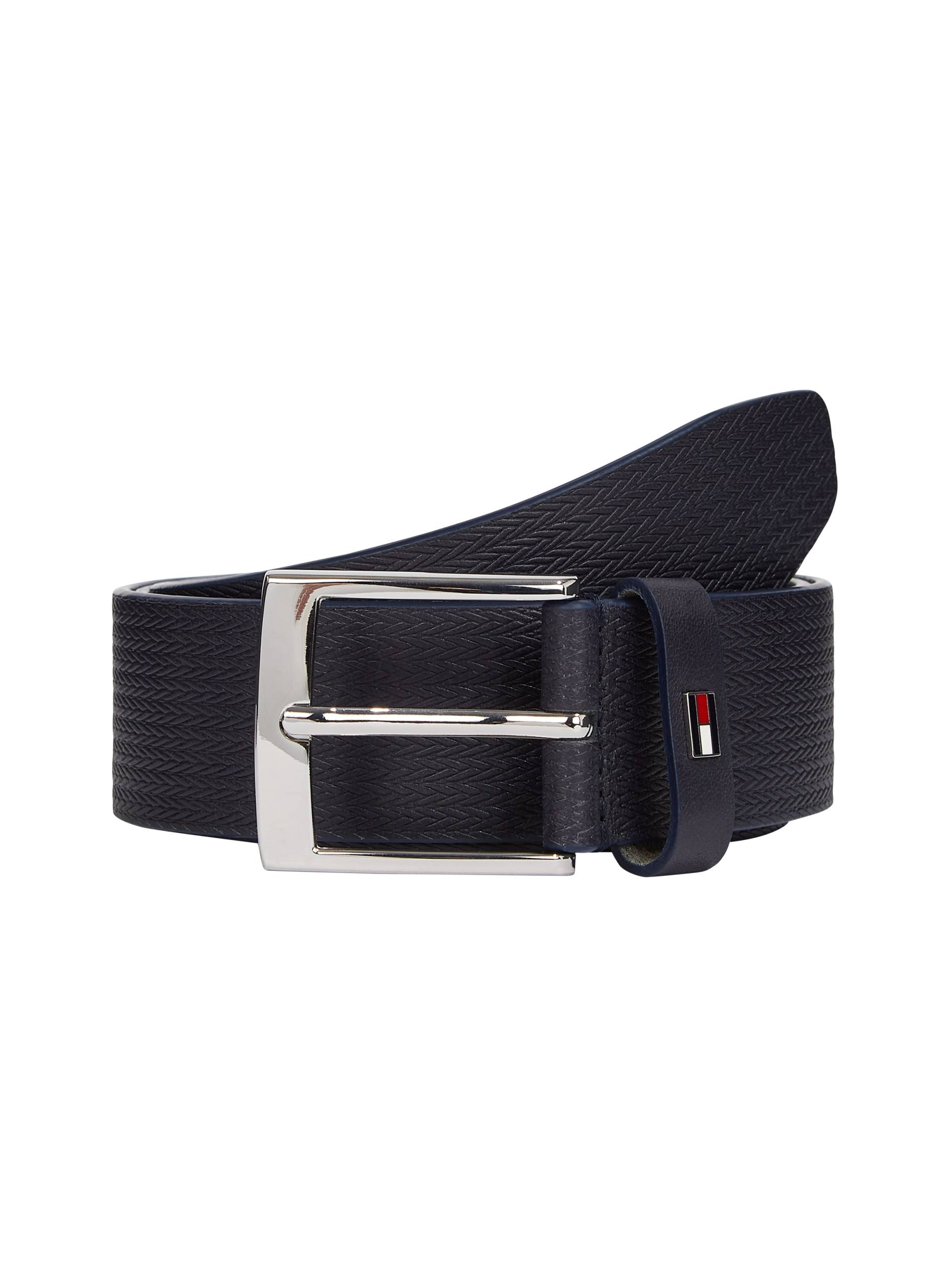 Tommy Hilfiger Ledergürtel »ADAN HERRINGBONE 3.5«, Einfachdornschliesse, Metallpatch Tommy Hilfiger Ledergürtel »ADAN HERRINGBONE 3.5«, Einfachdornschliesse, Metallpatch von TOMMY HILFIGER