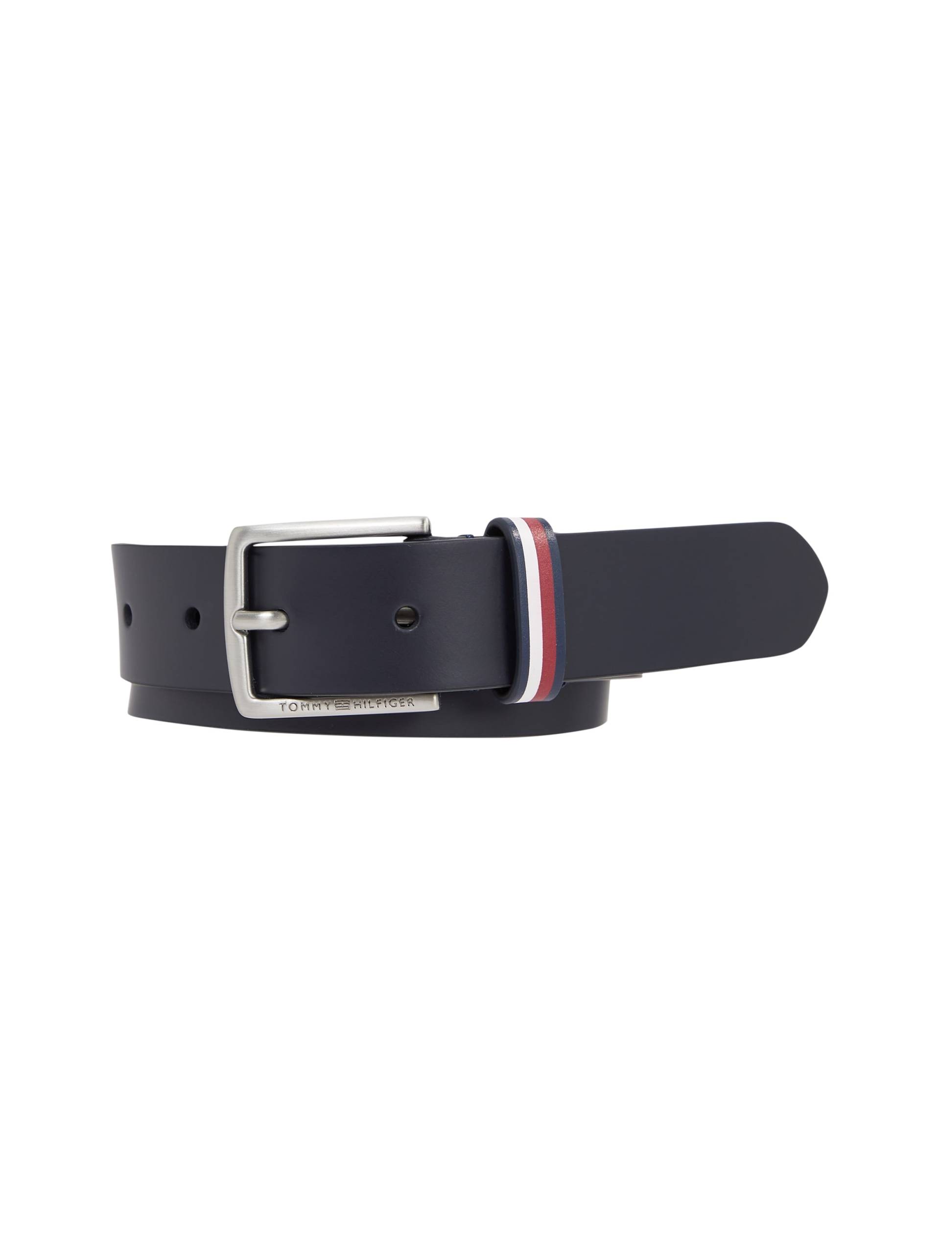 Tommy Hilfiger Ledergürtel »LEATHER BELT«, Kinder Kids Junior MiniMe,mit Logoprägung an der Schnalle von TOMMY HILFIGER