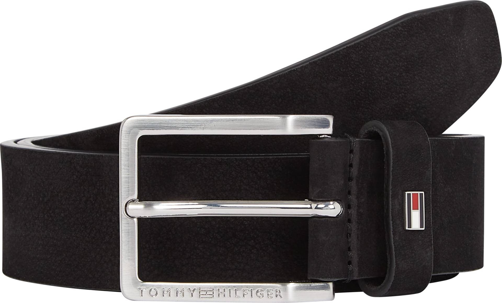 Tommy Hilfiger Ledergürtel »OLIVER NUBUCK 3.5«, Metallpatch, Einfachdornschliesse Tommy Hilfiger Ledergürtel »OLIVER NUBUCK 3.5«, Metallpatch, Einfachdornschliesse von TOMMY HILFIGER