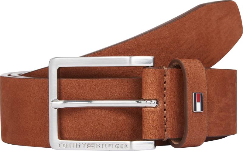 Tommy Hilfiger Ledergürtel »OLIVER NUBUCK 3.5«, Metallpatch, Einfachdornschliesse von TOMMY HILFIGER