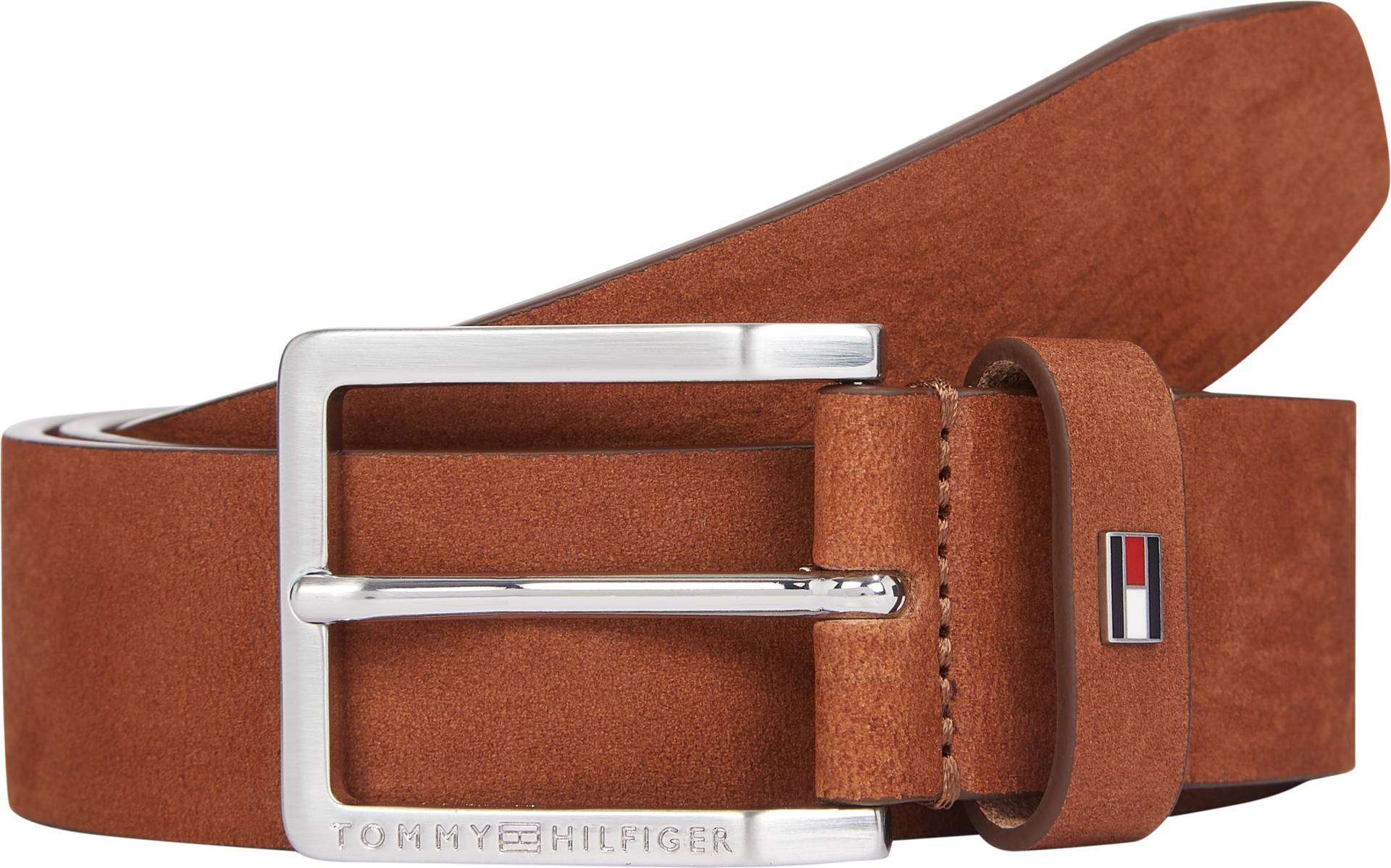 Tommy Hilfiger Ledergürtel »OLIVER NUBUCK 3.5«, Metallpatch, Einfachdornschliesse Tommy Hilfiger Ledergürtel »OLIVER NUBUCK 3.5«, Metallpatch, Einfachdornschliesse von TOMMY HILFIGER