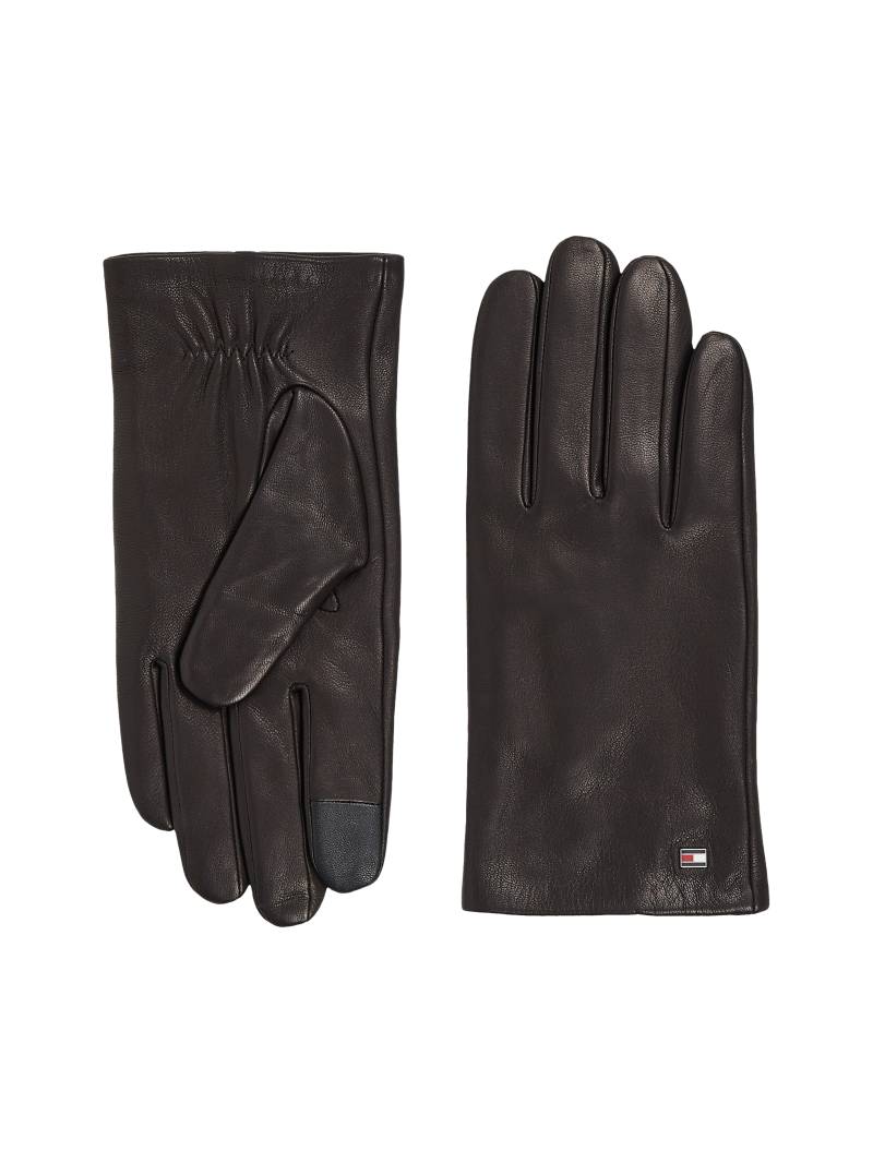 Tommy Hilfiger Lederhandschuhe »ESSENTIAL FLAG LEATHER GLOVES«, mit Tommy Hilfiger Flagge von TOMMY HILFIGER