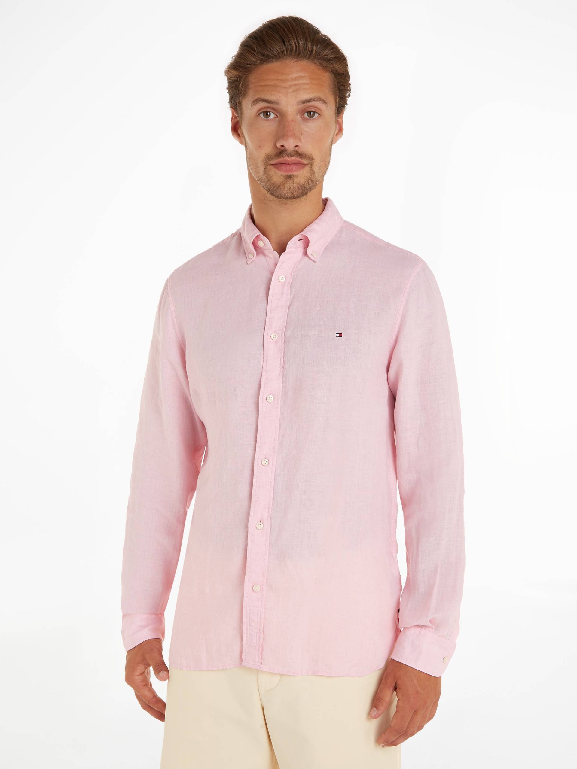 Tommy Hilfiger Leinenhemd »PIGMENT DYED LI SOLID RF SHIRT« von TOMMY HILFIGER