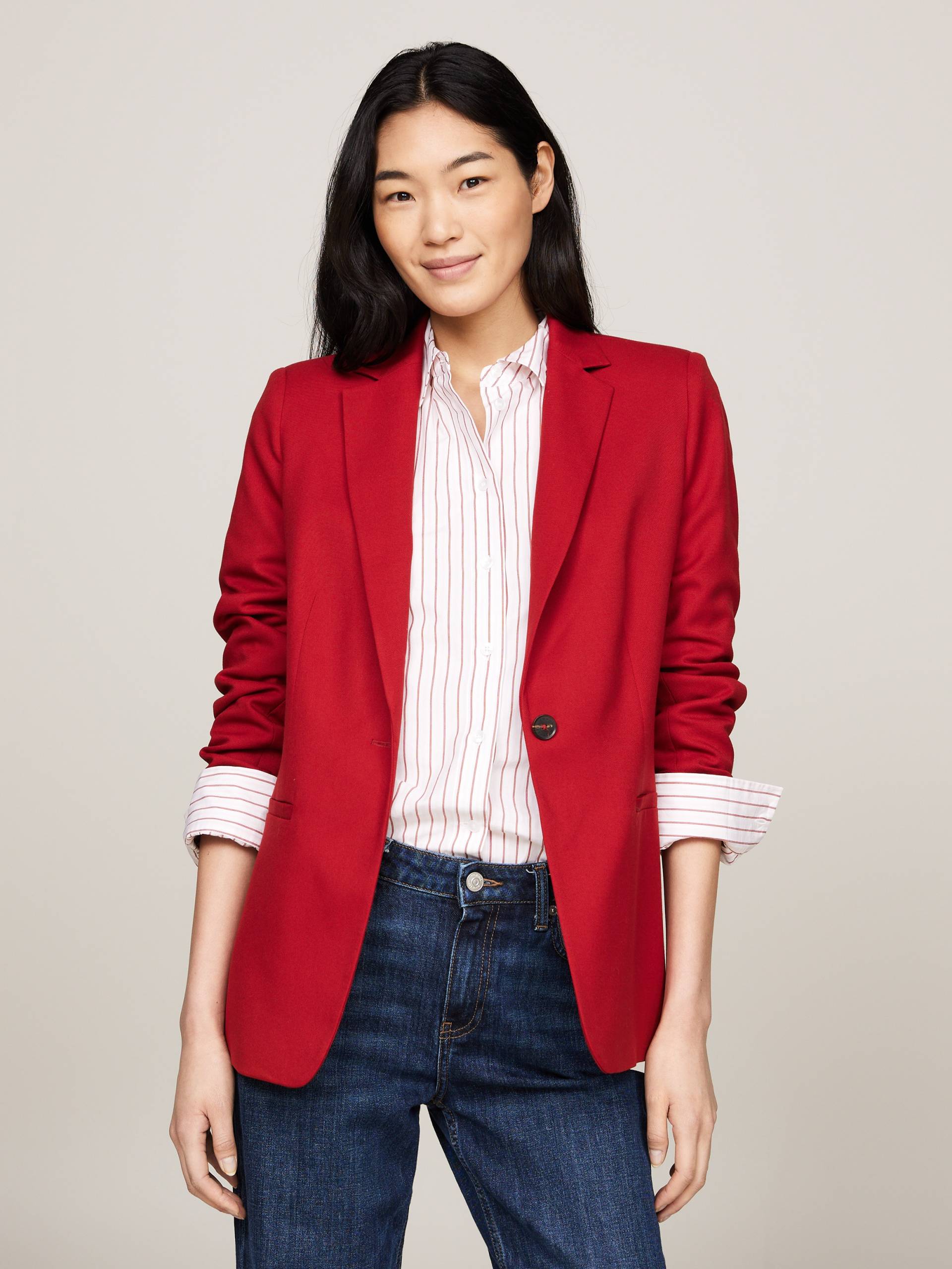 Tommy Hilfiger Longblazer »SMD CORE REGULAR SB BLAZER«, mit Logostickerei von TOMMY HILFIGER