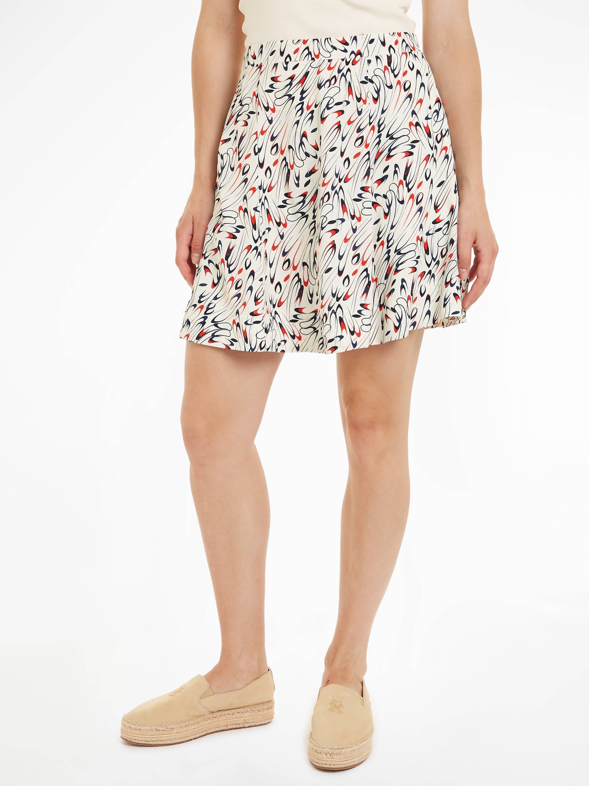 Tommy Hilfiger Minirock »SMALL RIBBON SHORT SKIRT«, Webrock mit Allover-Muster von TOMMY HILFIGER