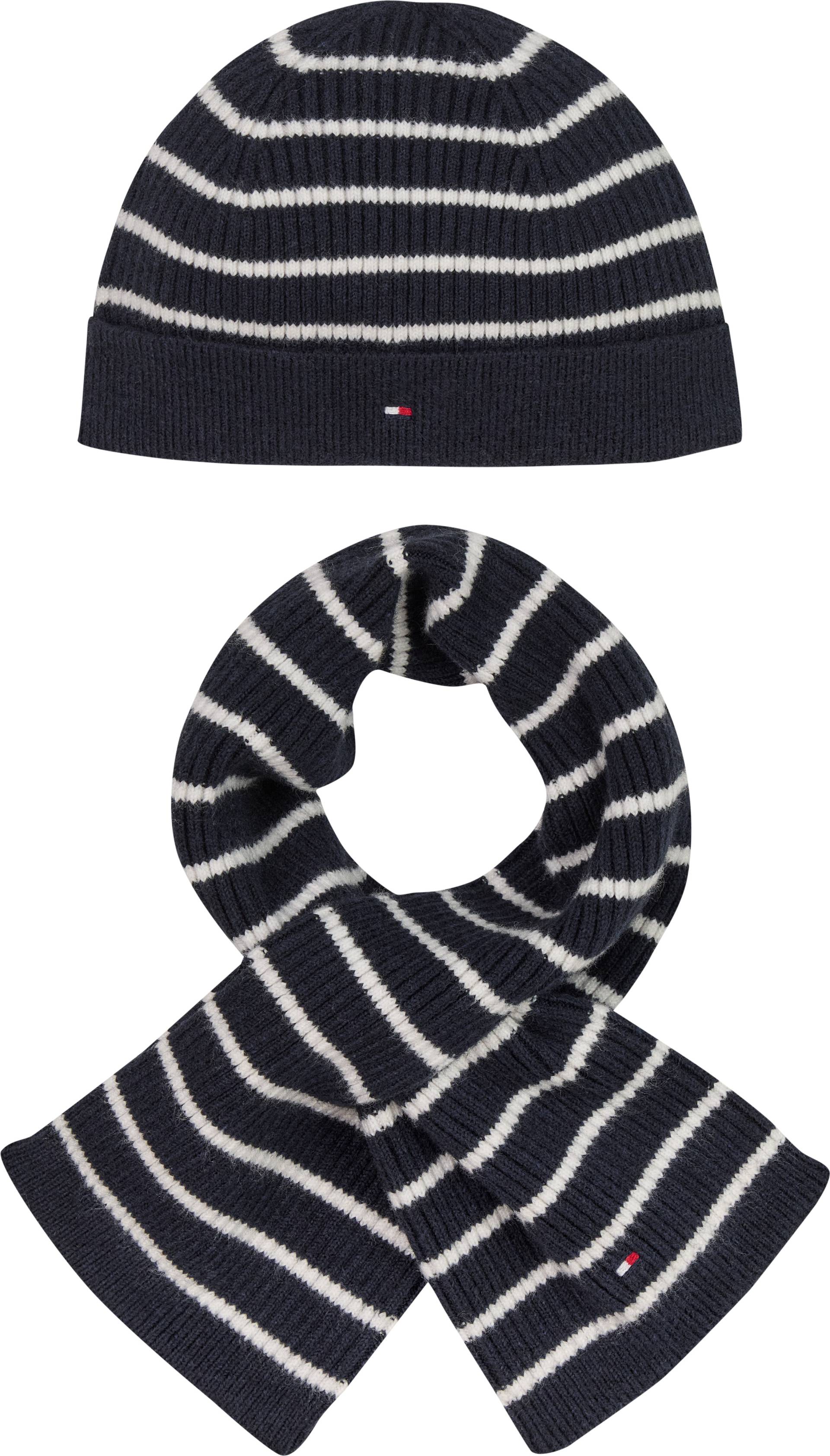 Tommy Hilfiger Mütze & Schal »BABY ACCESSORIES GIFTPACK«, mit Streifenmuster von TOMMY HILFIGER