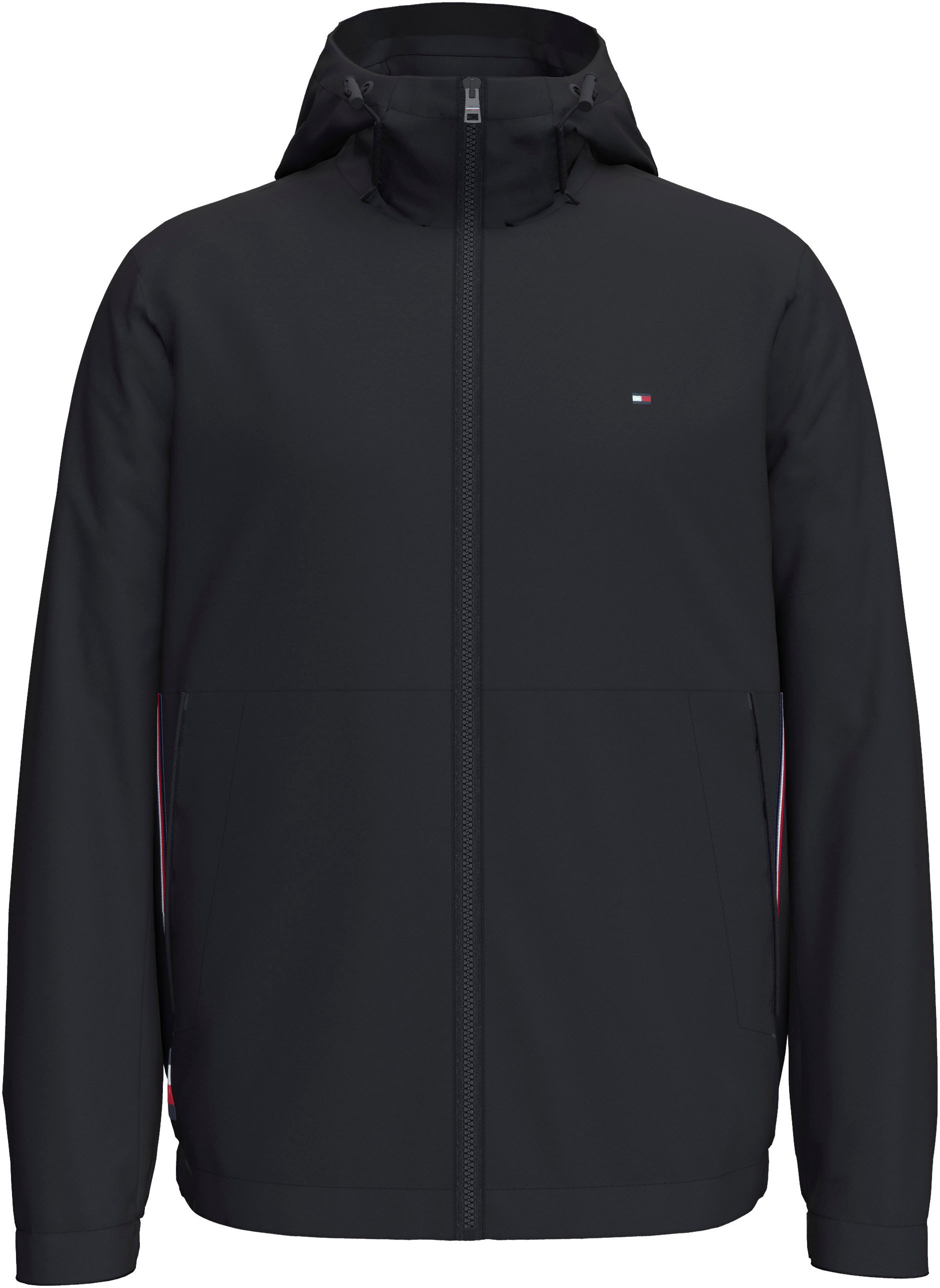 Tommy Hilfiger Outdoorjacke »RWB HOODED JACKET«, mit Kapuze, mit verstellbarer Kapuze von TOMMY HILFIGER