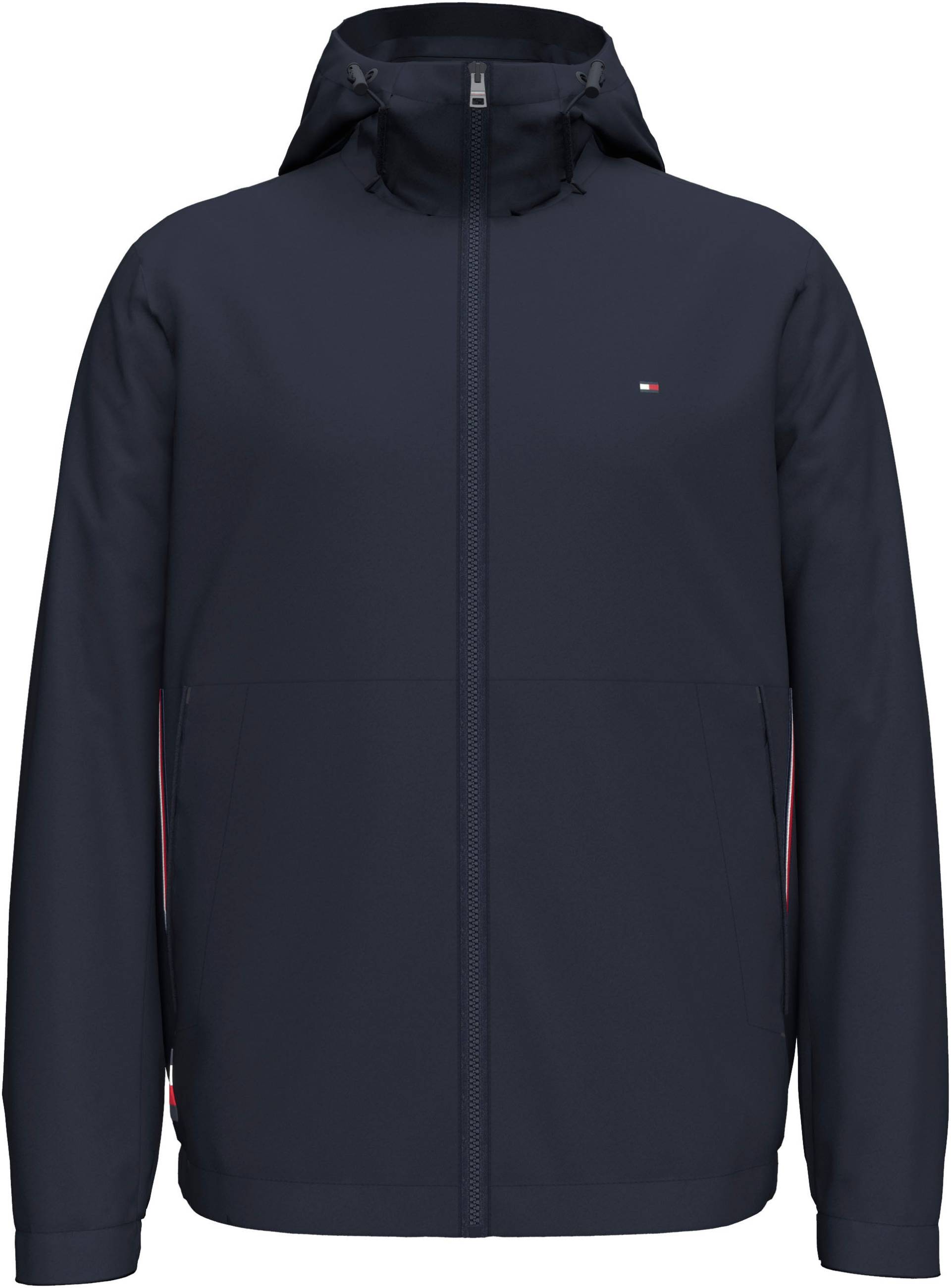 Tommy Hilfiger Outdoorjacke »RWB HOODED JACKET«, mit Kapuze, mit verstellbarer Kapuze von TOMMY HILFIGER