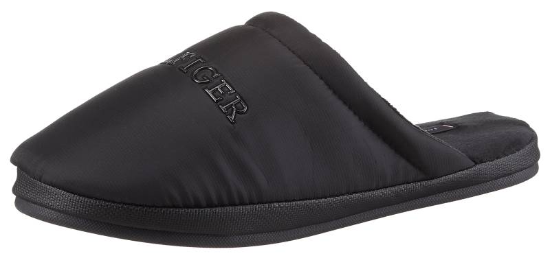 Tommy Hilfiger Pantoffel »NYLON HILFIGER HOUSE SHOE«, Casualmode, Hausschuh, Schlappen, Schlupfschuh mit Logoschriftzug von TOMMY HILFIGER